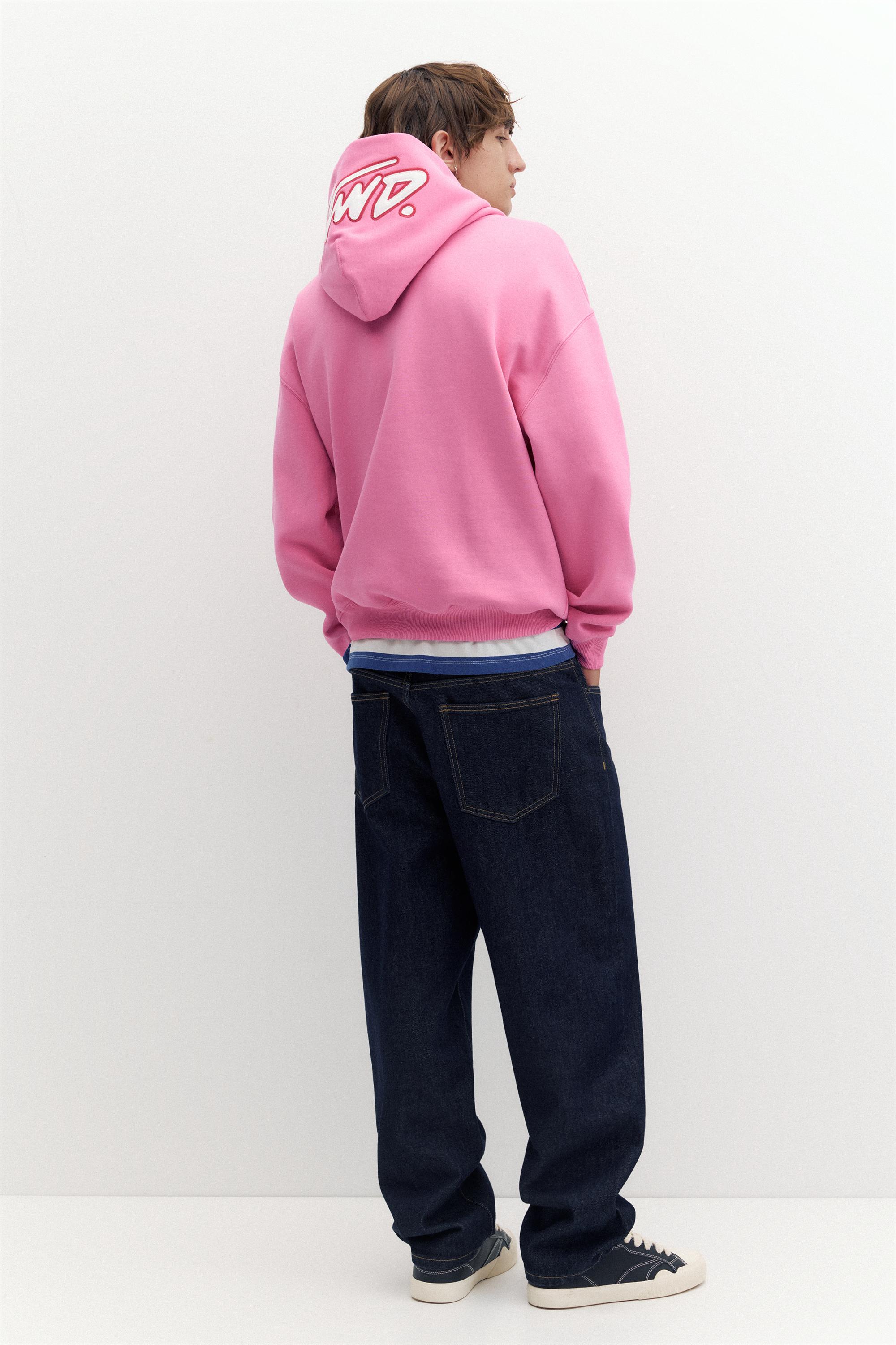 STWD boxy-fit logo hoodie — Pink