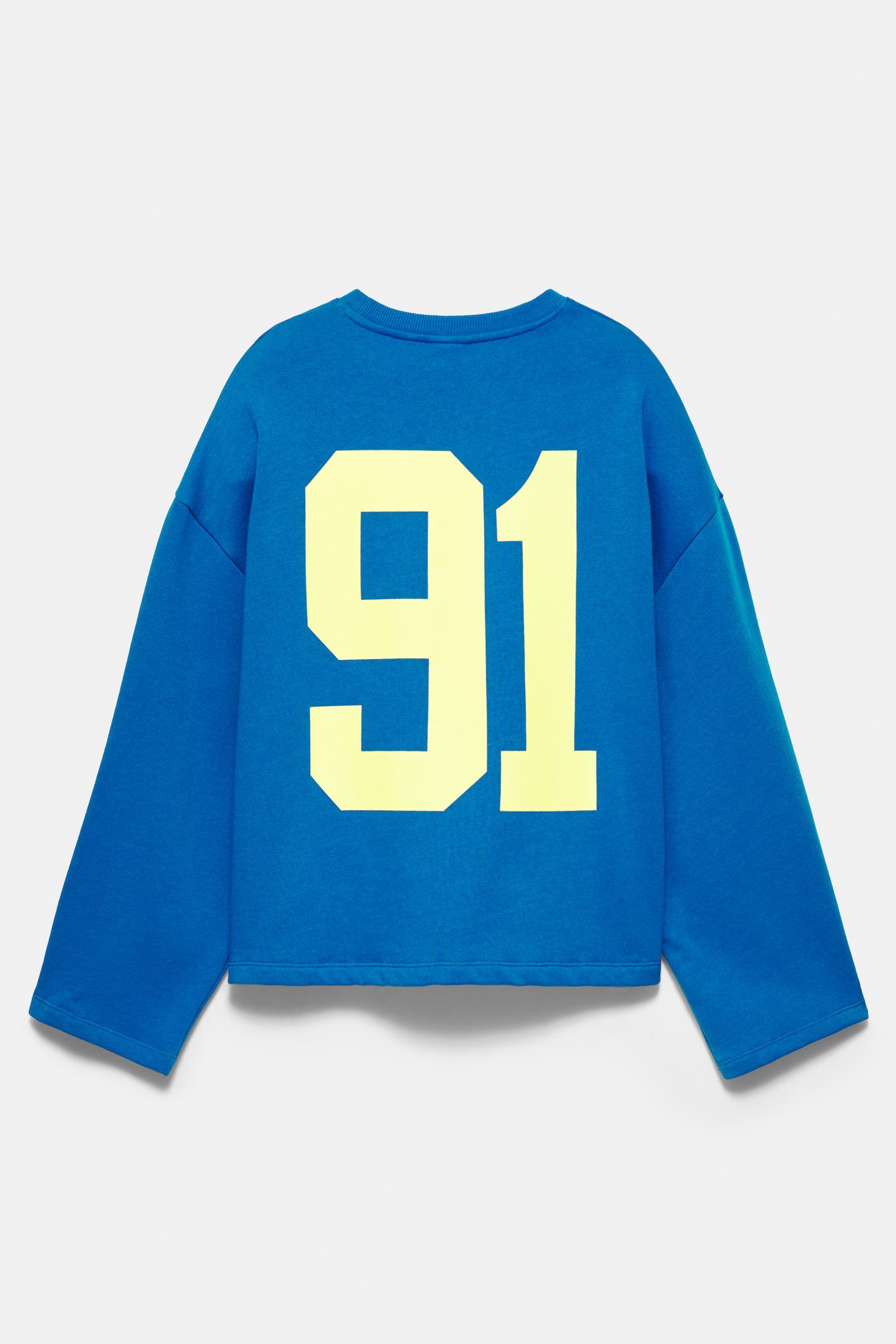 91 graphic relaxed fit sweatshirt — Blue