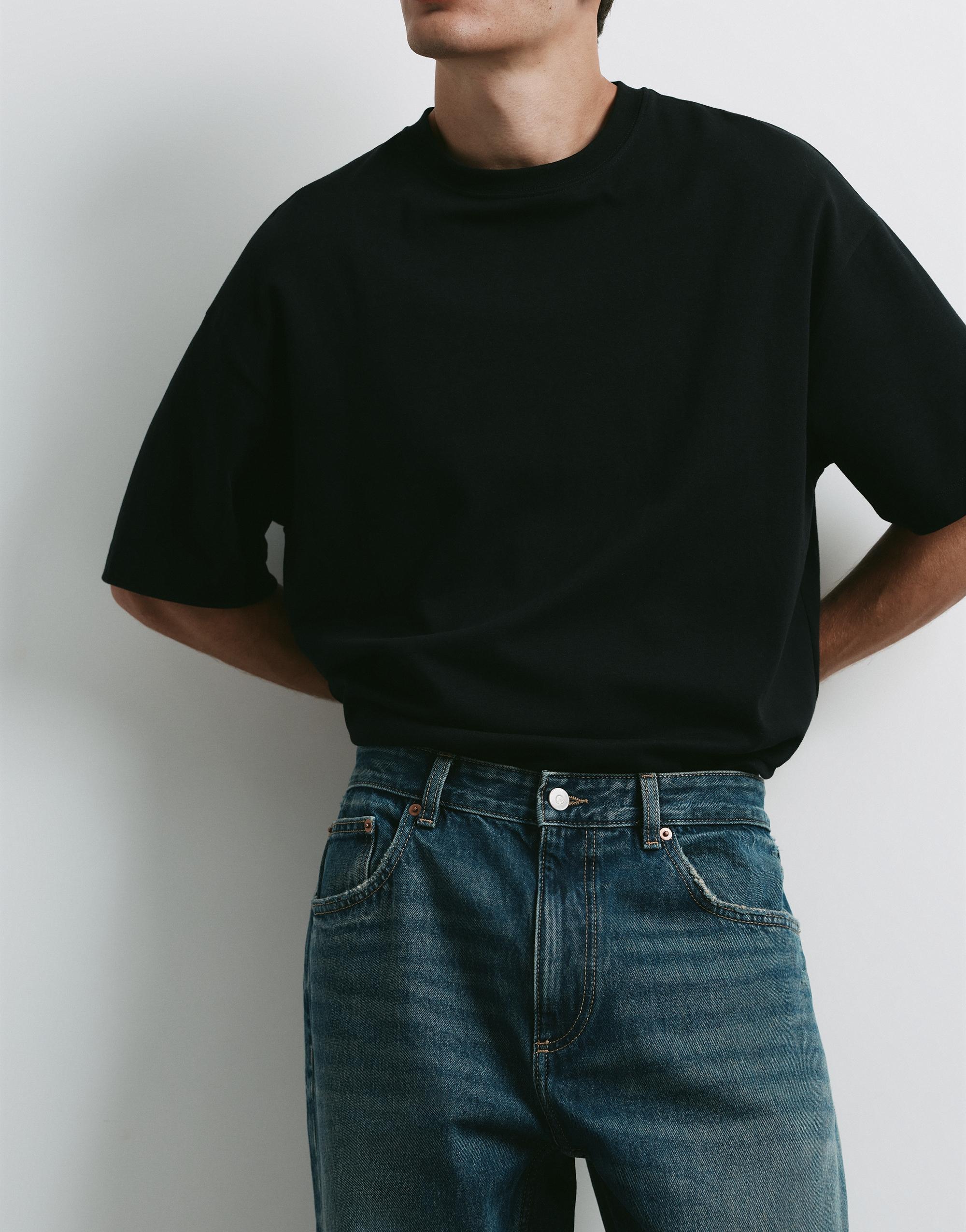 Straight-leg jeans — Dark blue