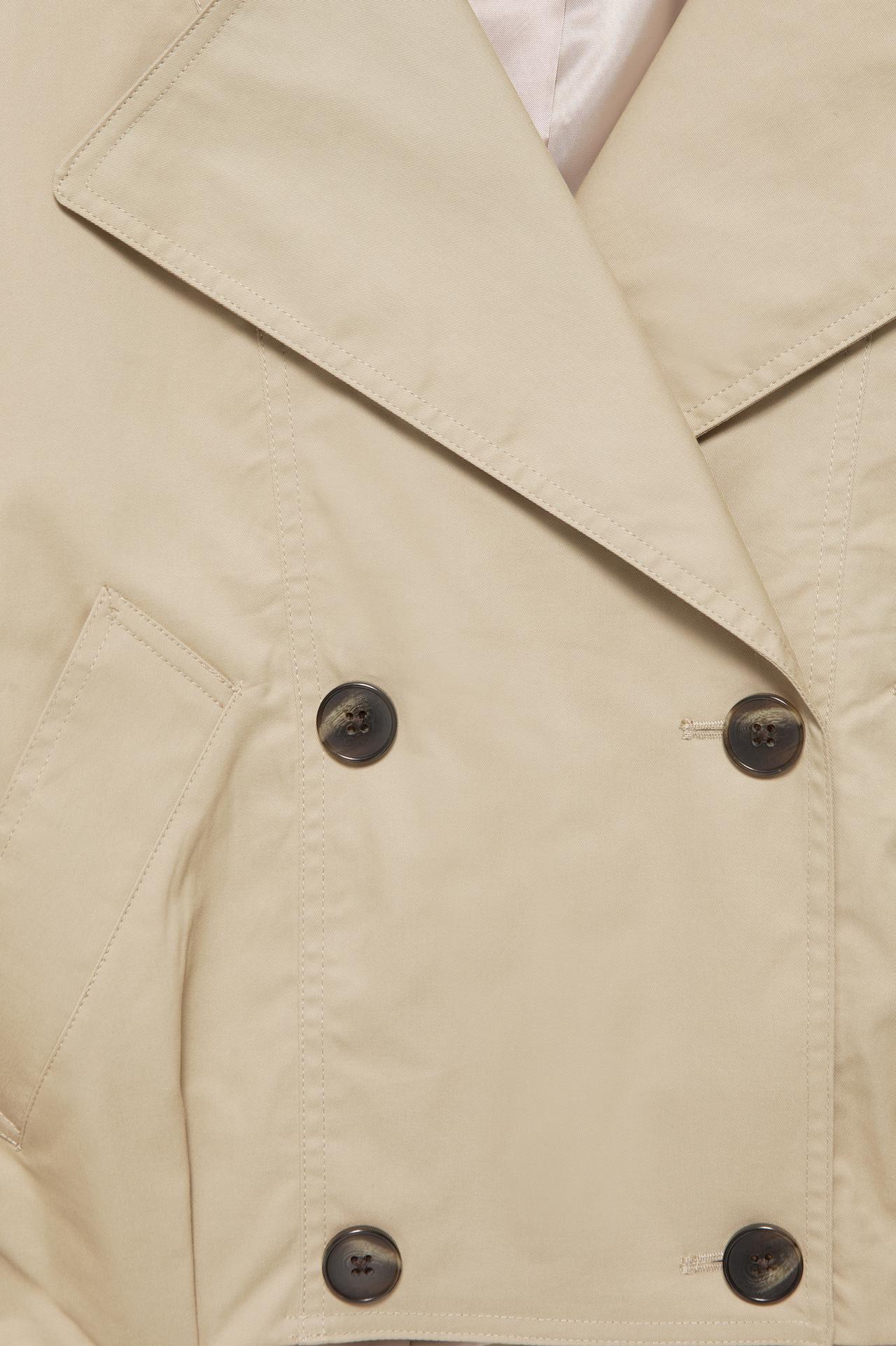 Balloon-fit short trench coat — Sand