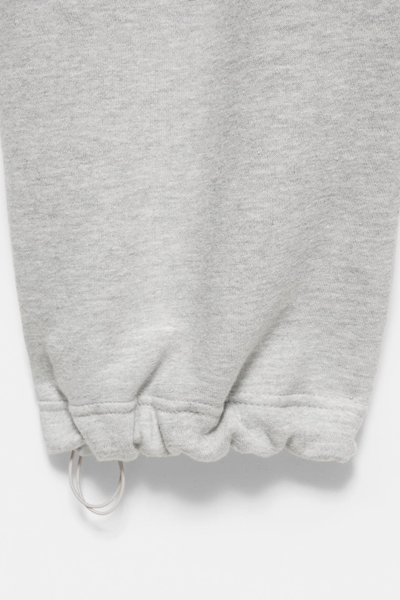 Basic baggy tracksuit bottoms — Grey marl
