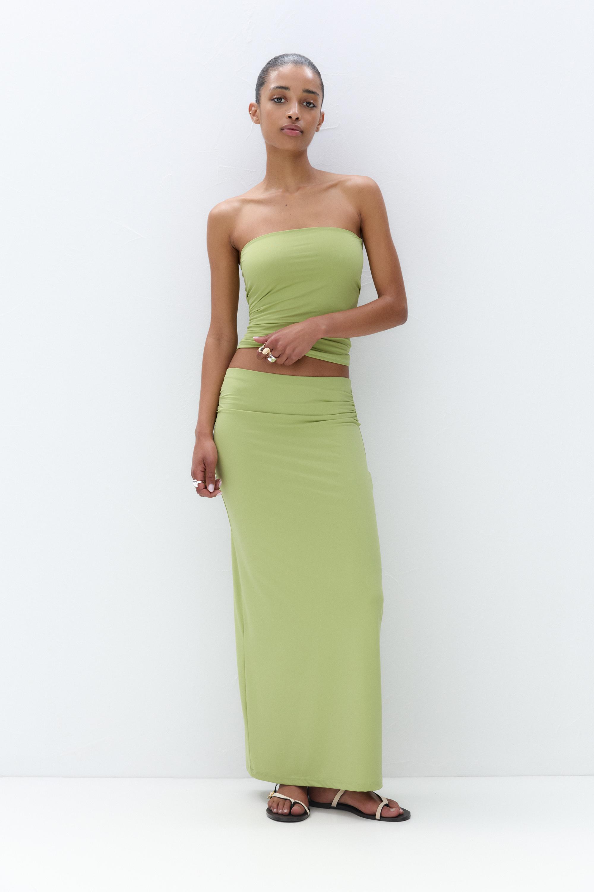 Midirock Aus Polyamid Mit Raffungen