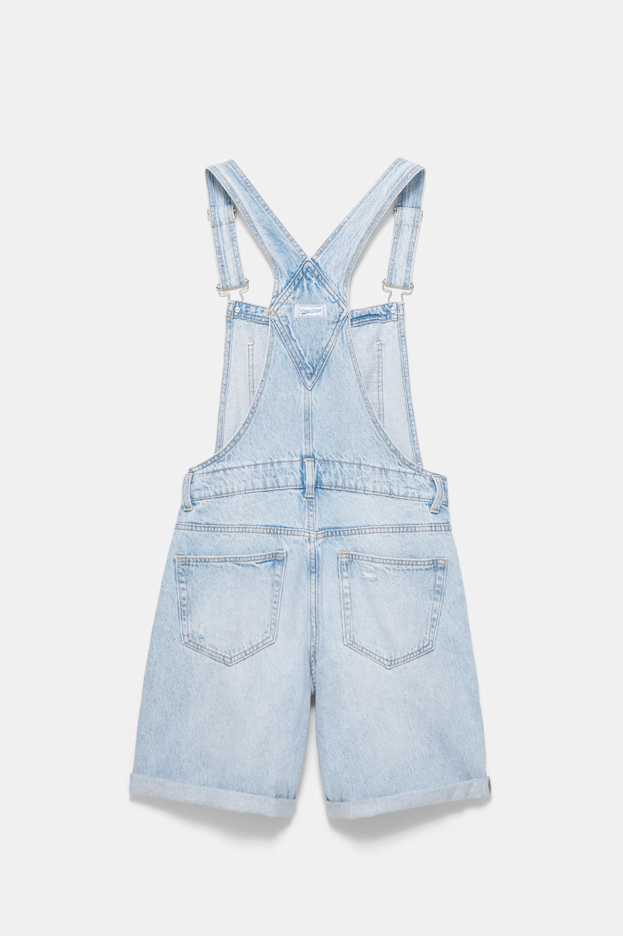 Short denim dungarees