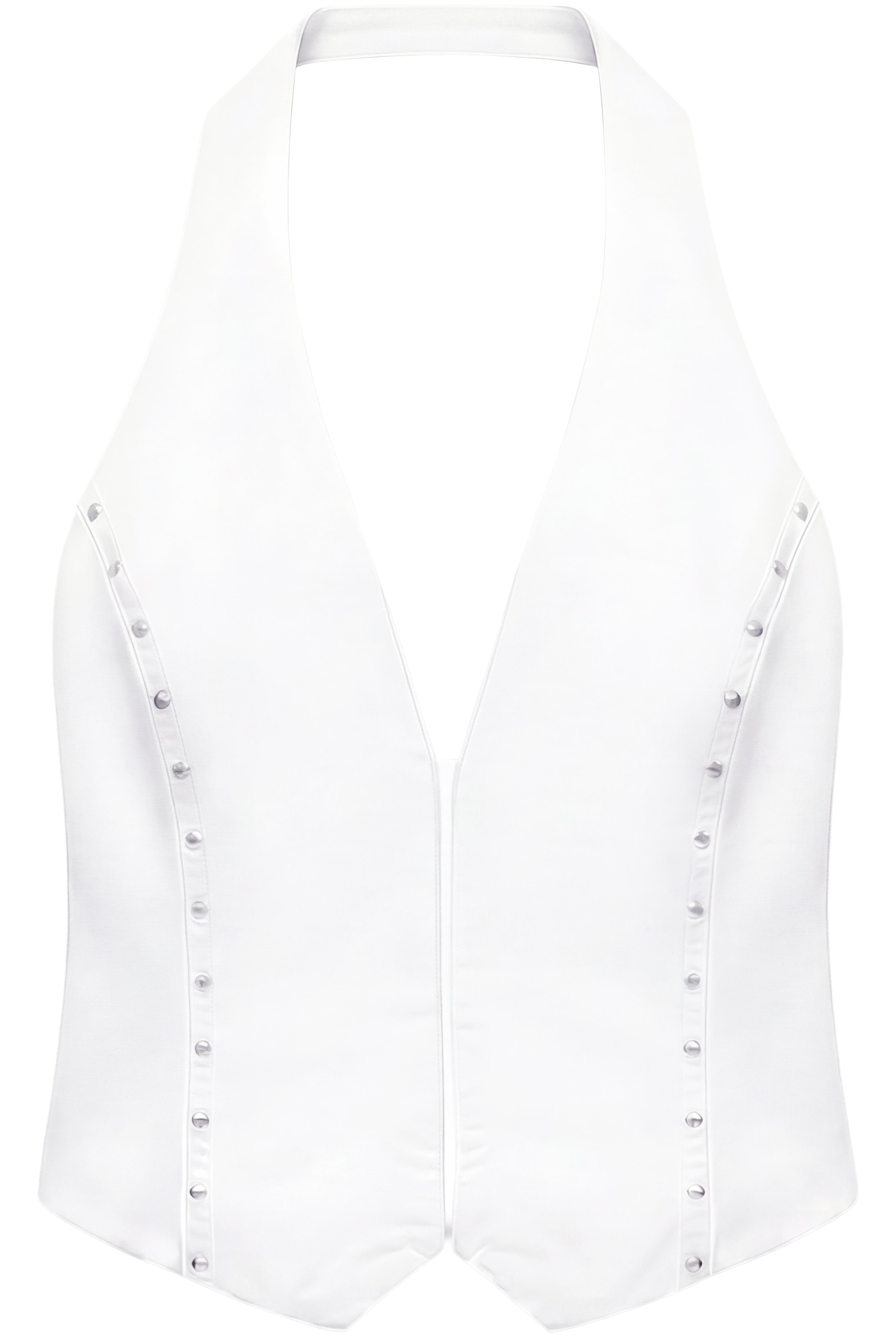 White studded halter top — White