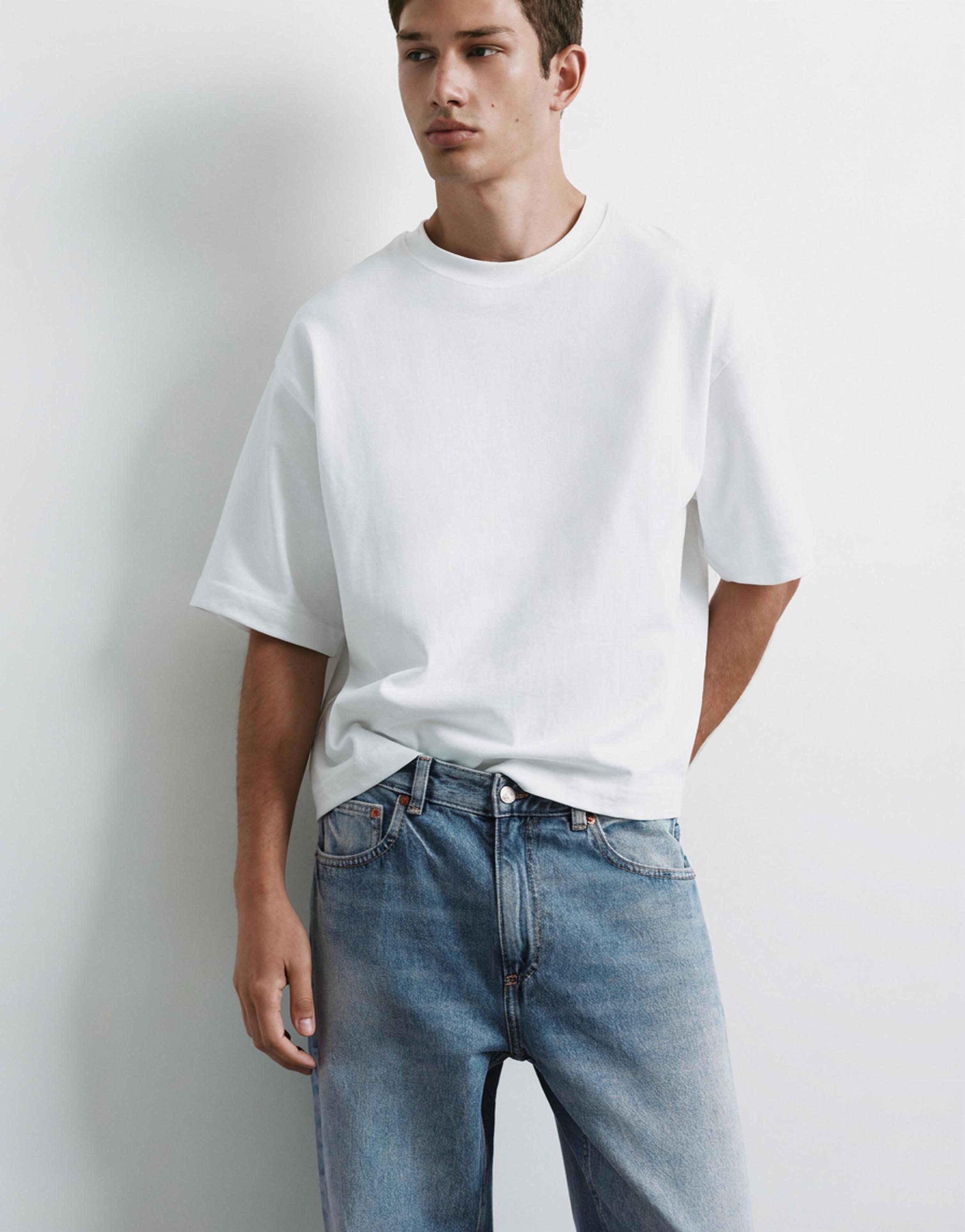 Straight-leg jeans — Medium blue