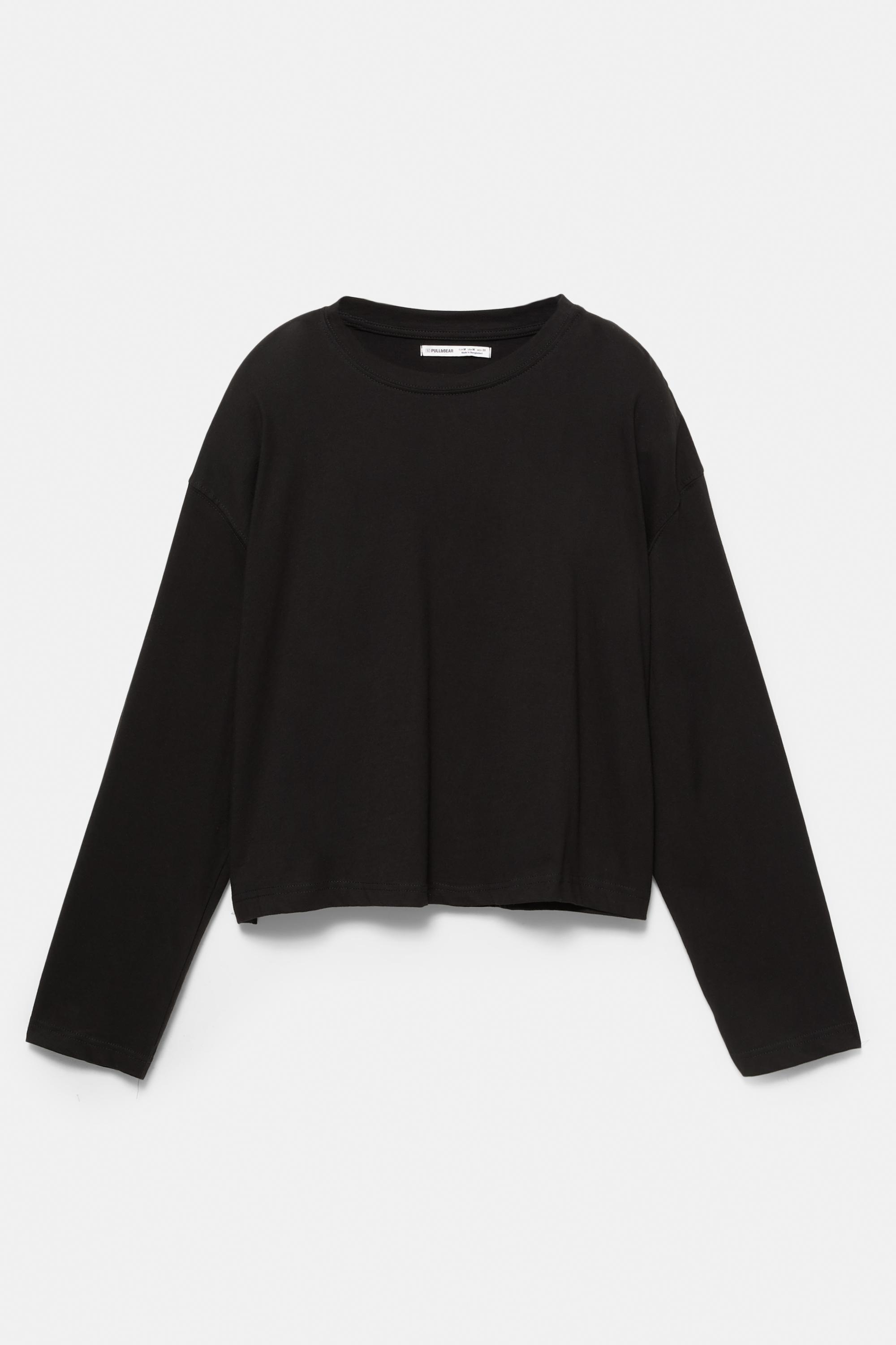 Uzun kollu boxy t-shirt - Görsel 32