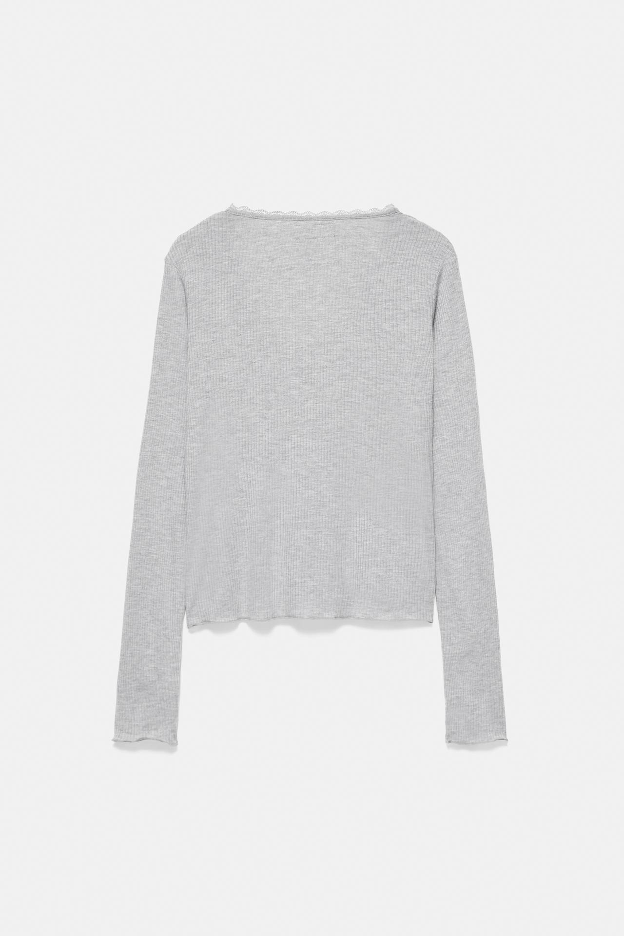 Double lace top — Grey