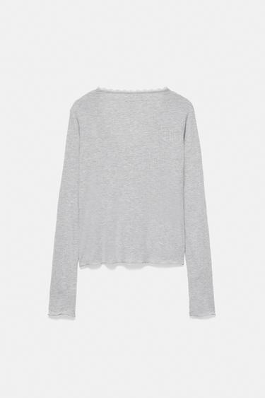 Double lace top — Grey 5