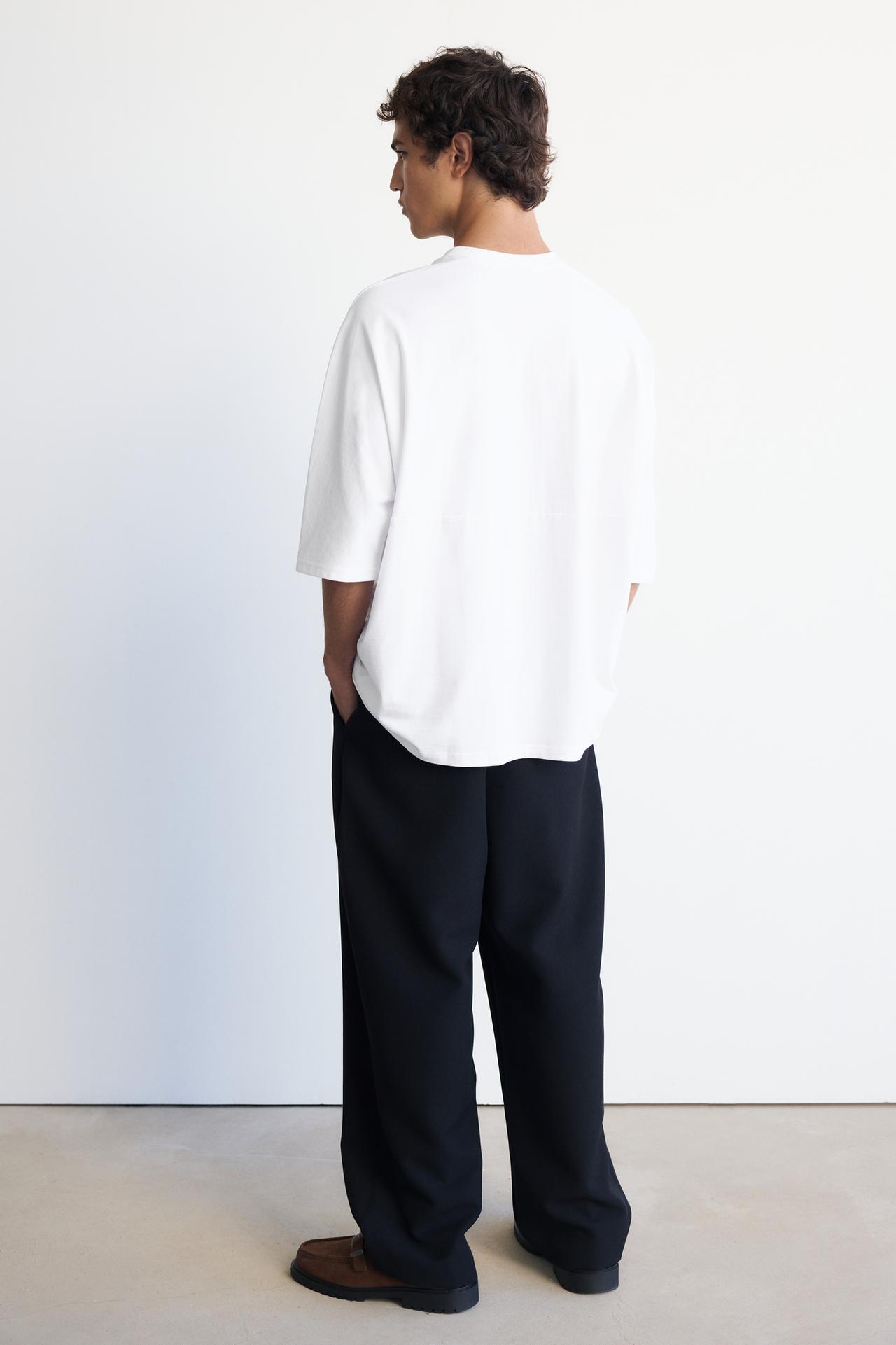 Boxy-fit slogan T-shirt — White