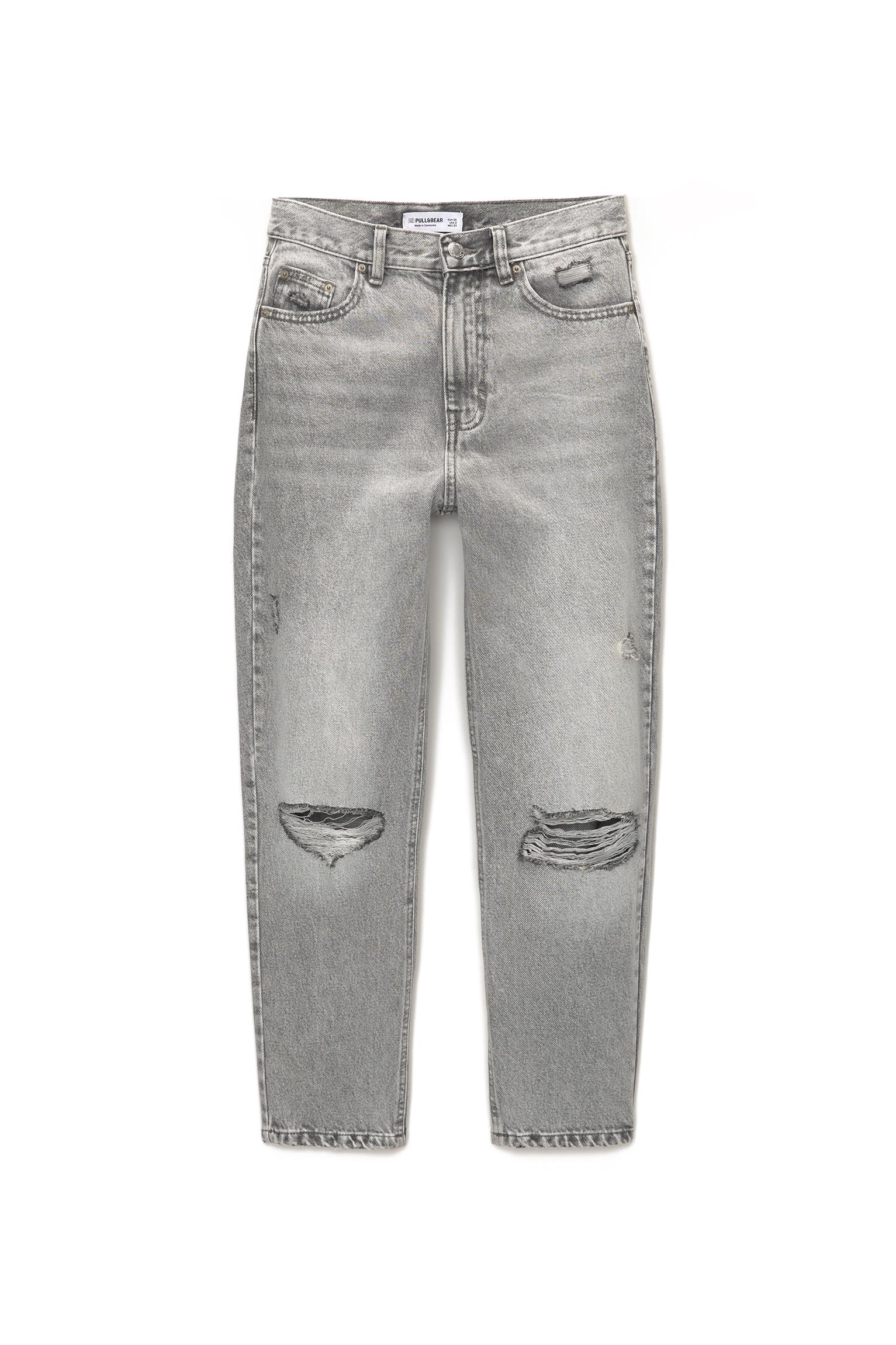 Fashion mom jeans rotos pull and bear