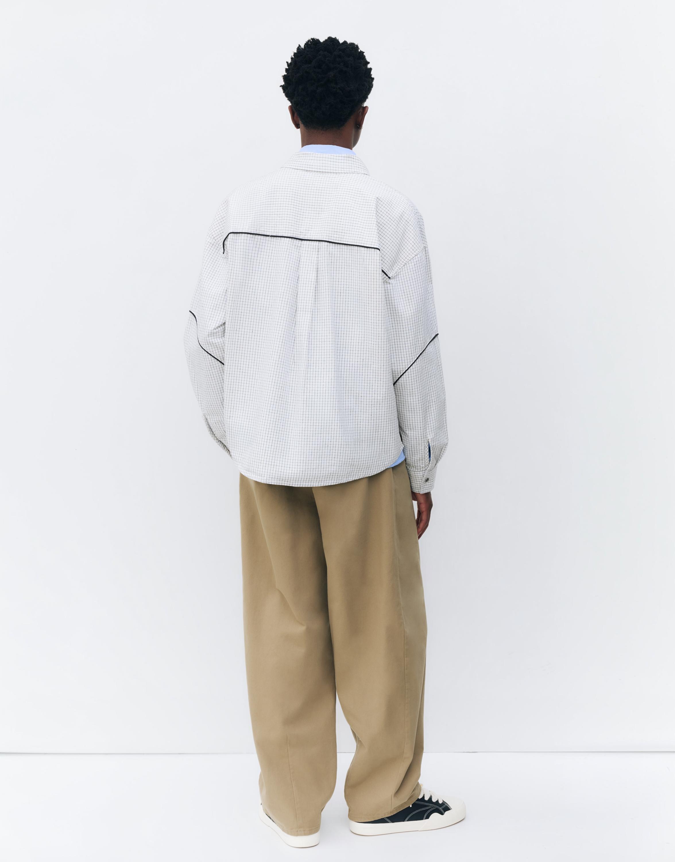 Check graphic shirt — Bright white