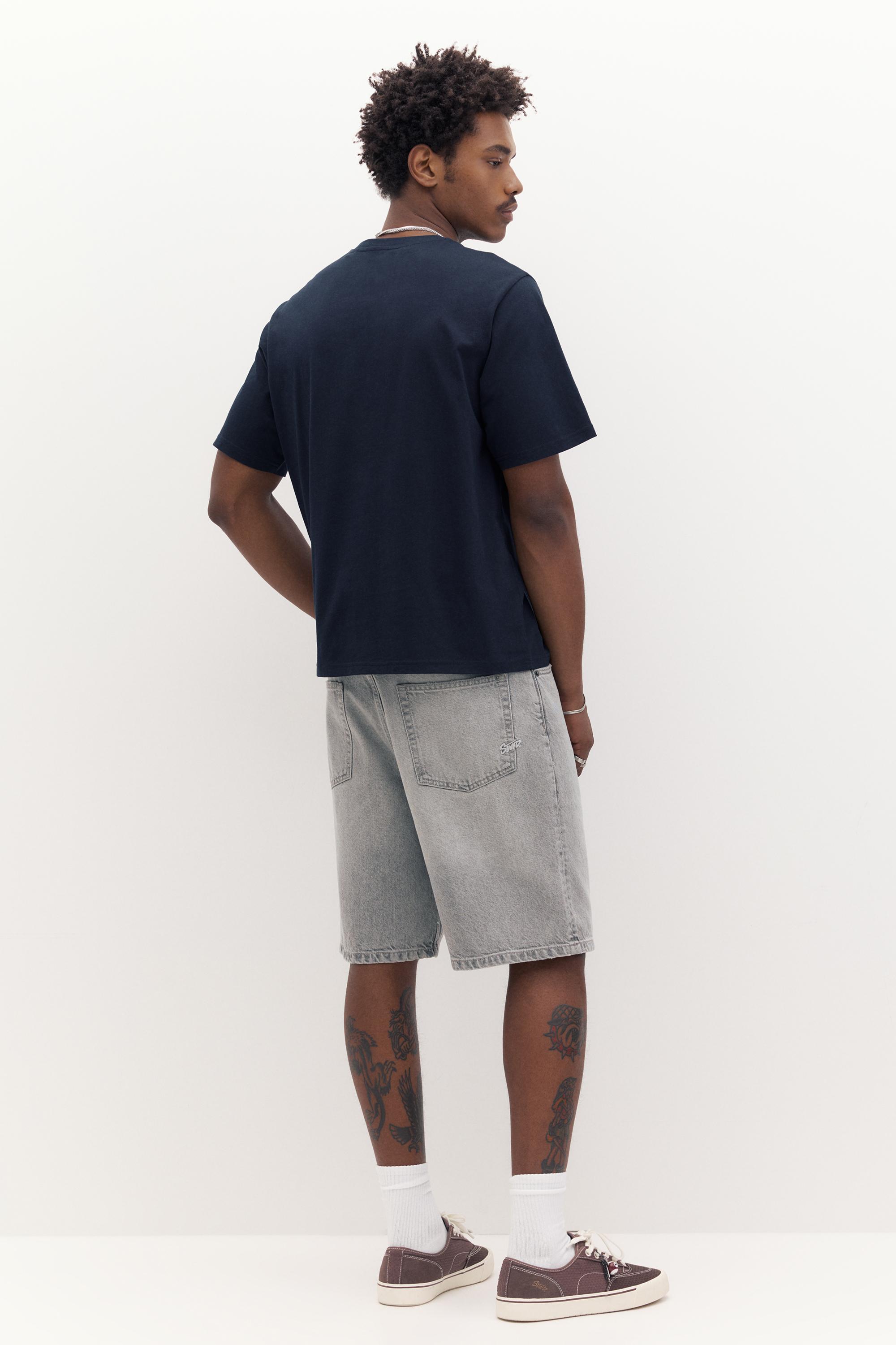 Basic kısa kollu pamuklu tişört - Görsel 166