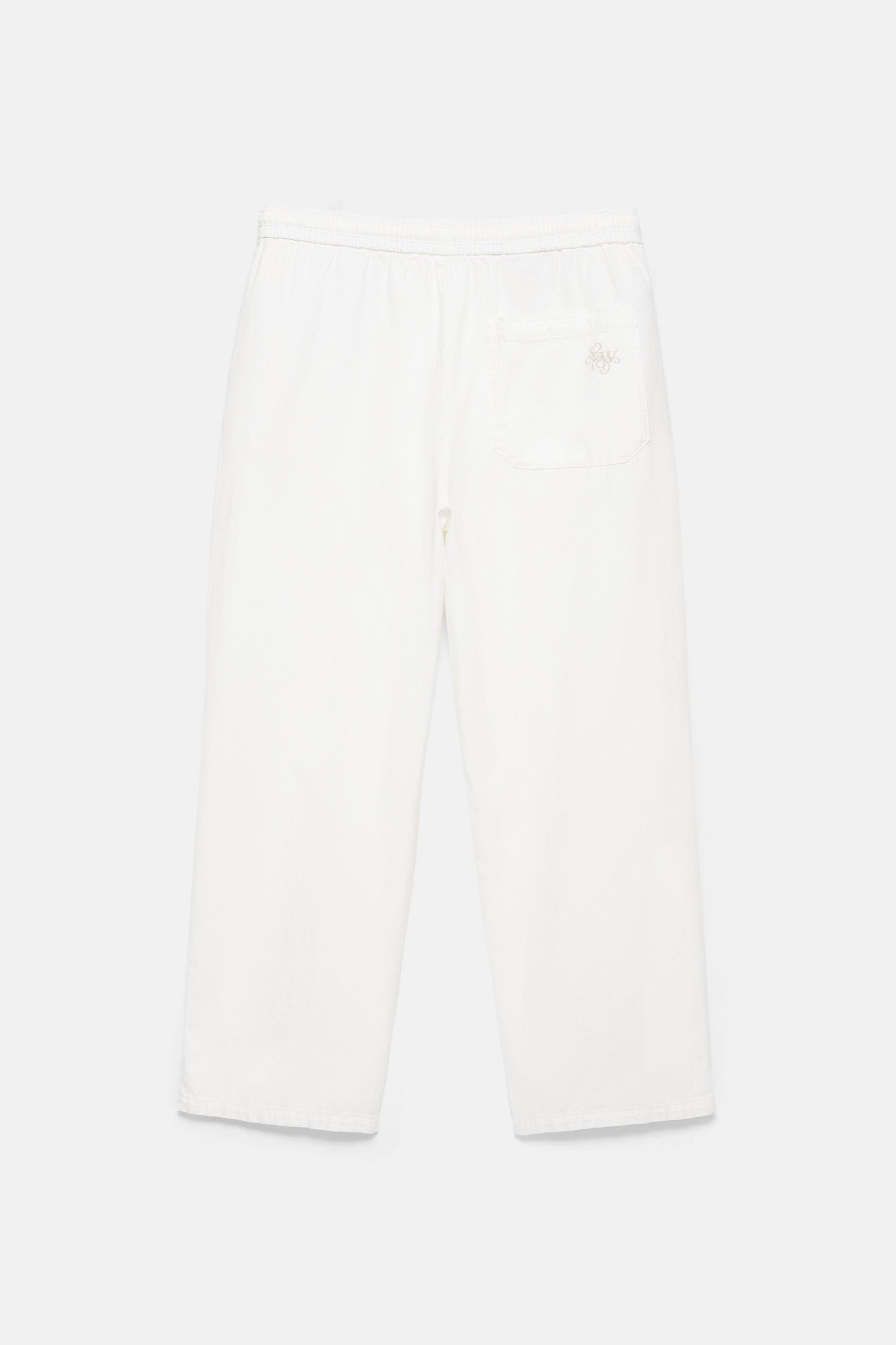 Denim joggers — Ecru