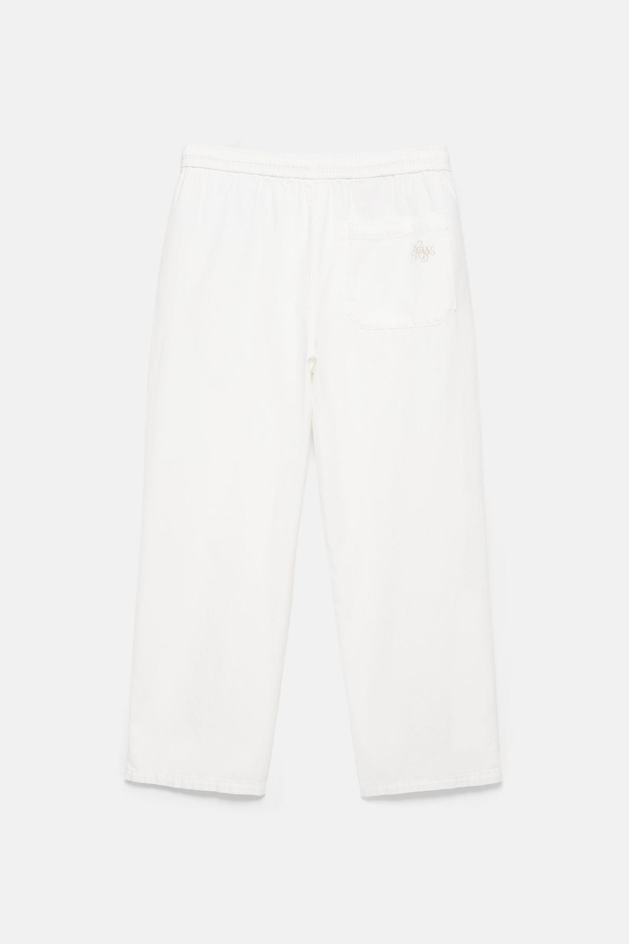 Denim joggers — Ecru