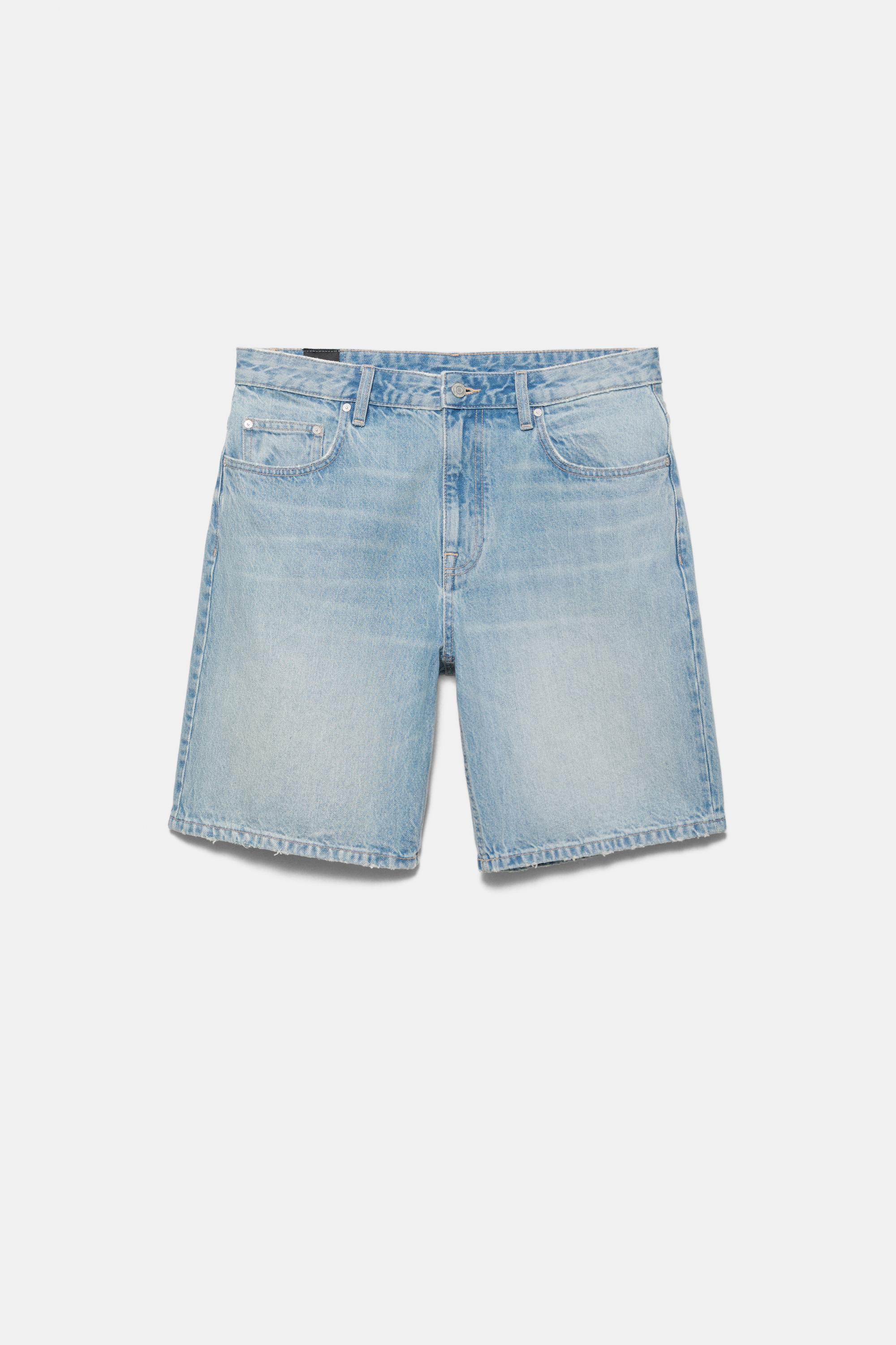 Standard denim Bermuda shorts — Pale indigo