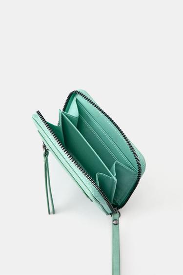 Suede zip wallet — Blue 4