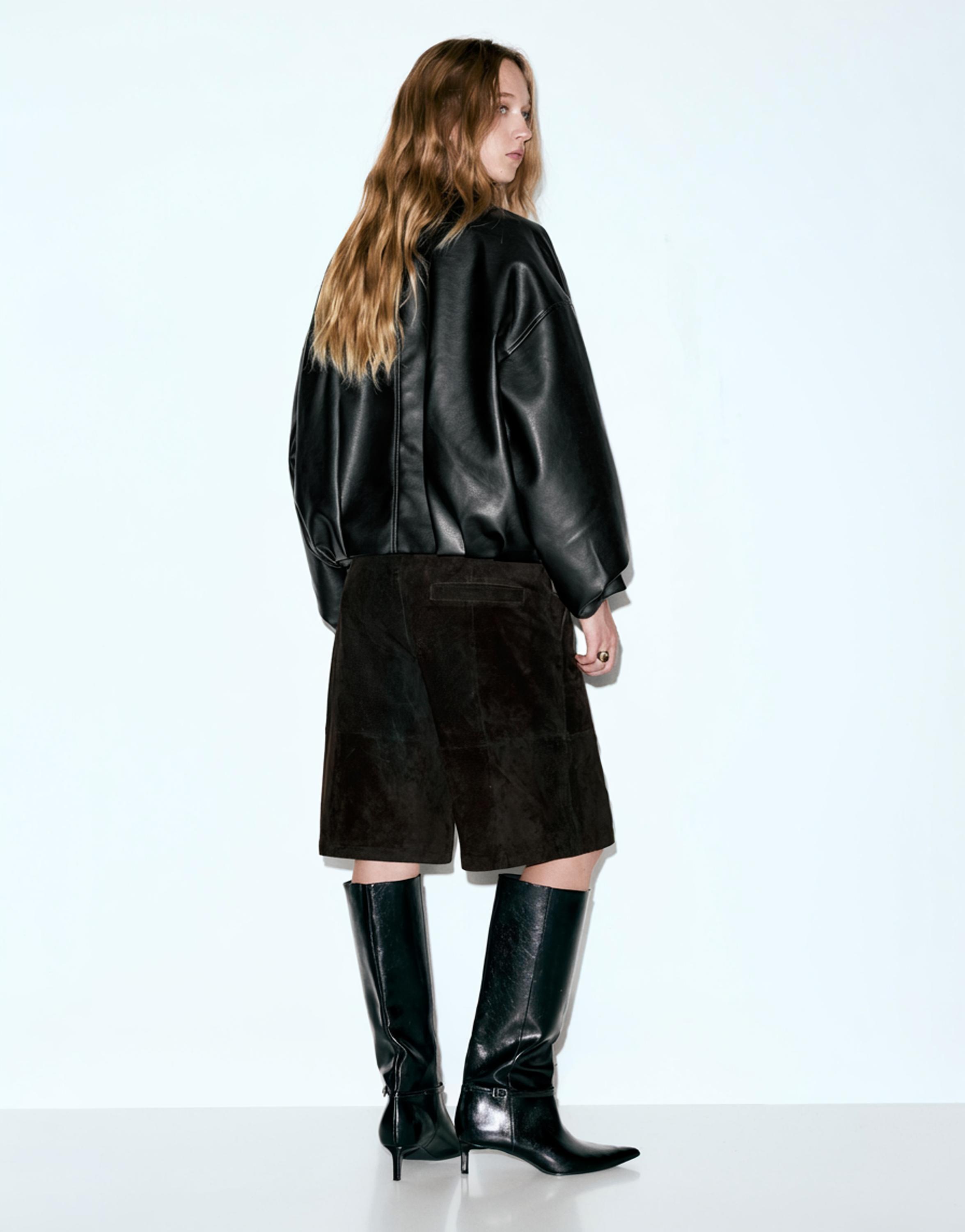 Suni deri balon ceket - Görsel 34