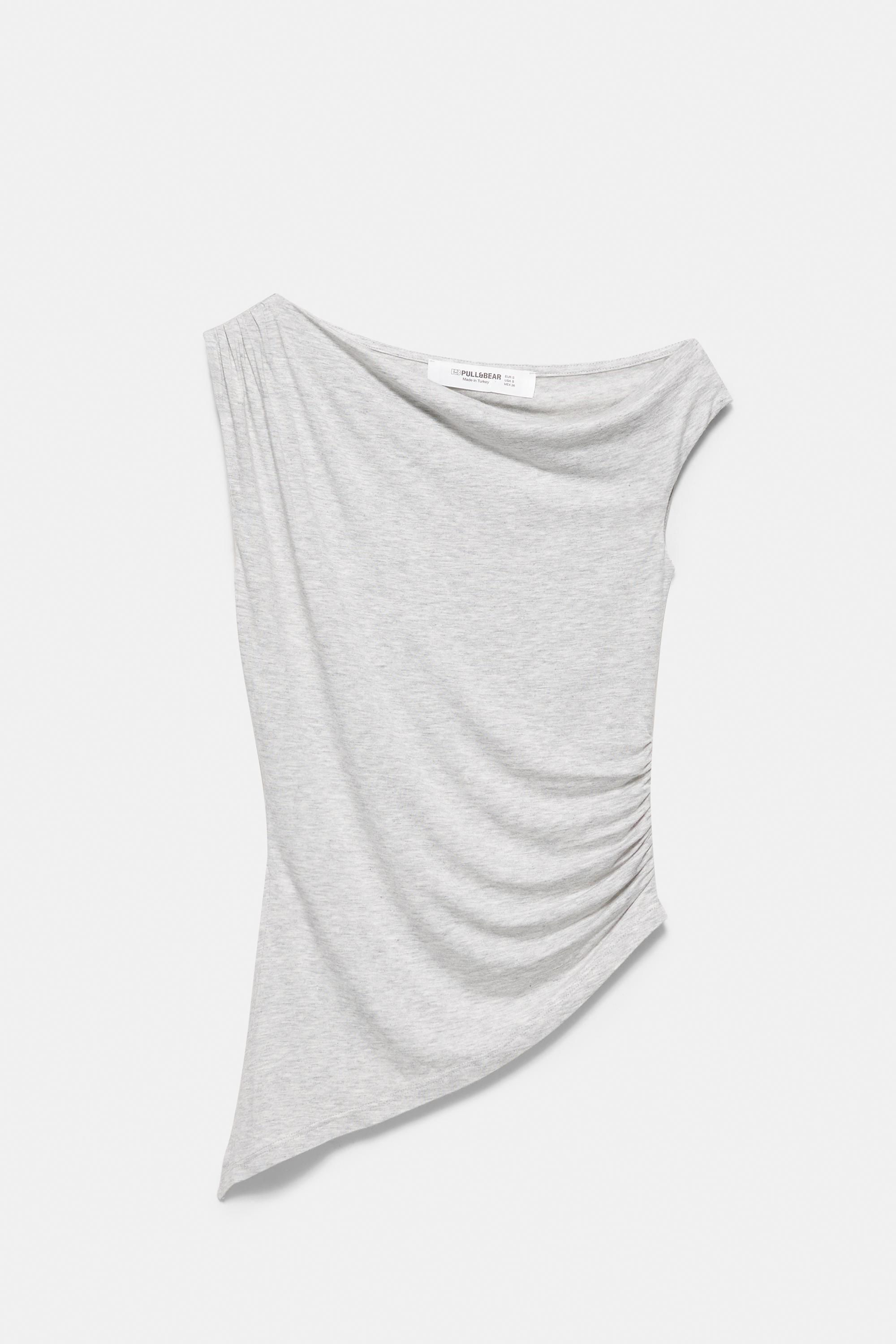 Asymmetric top — Grey marl