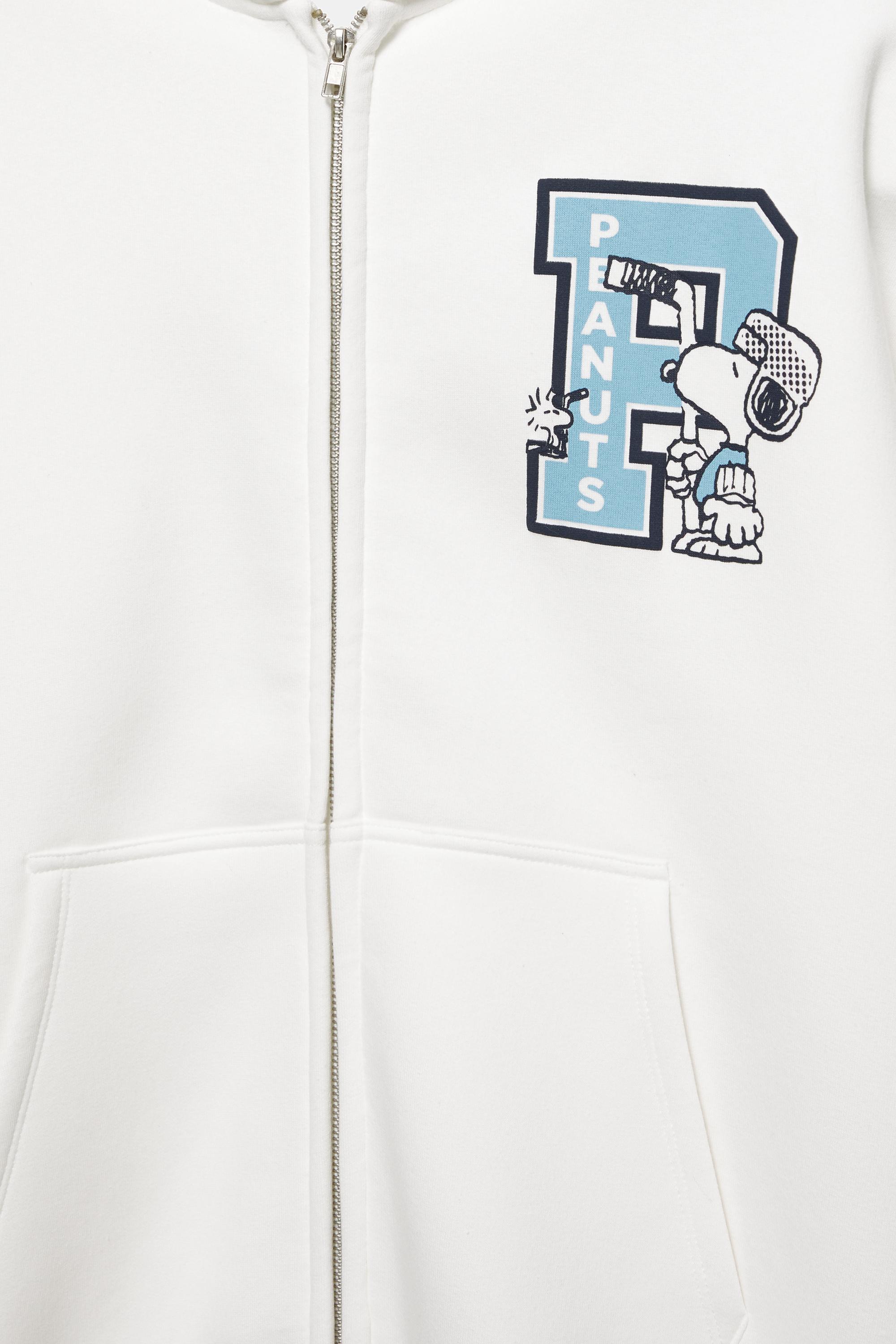 Fermuarlı kapüşonlu Peanuts sweatshirt