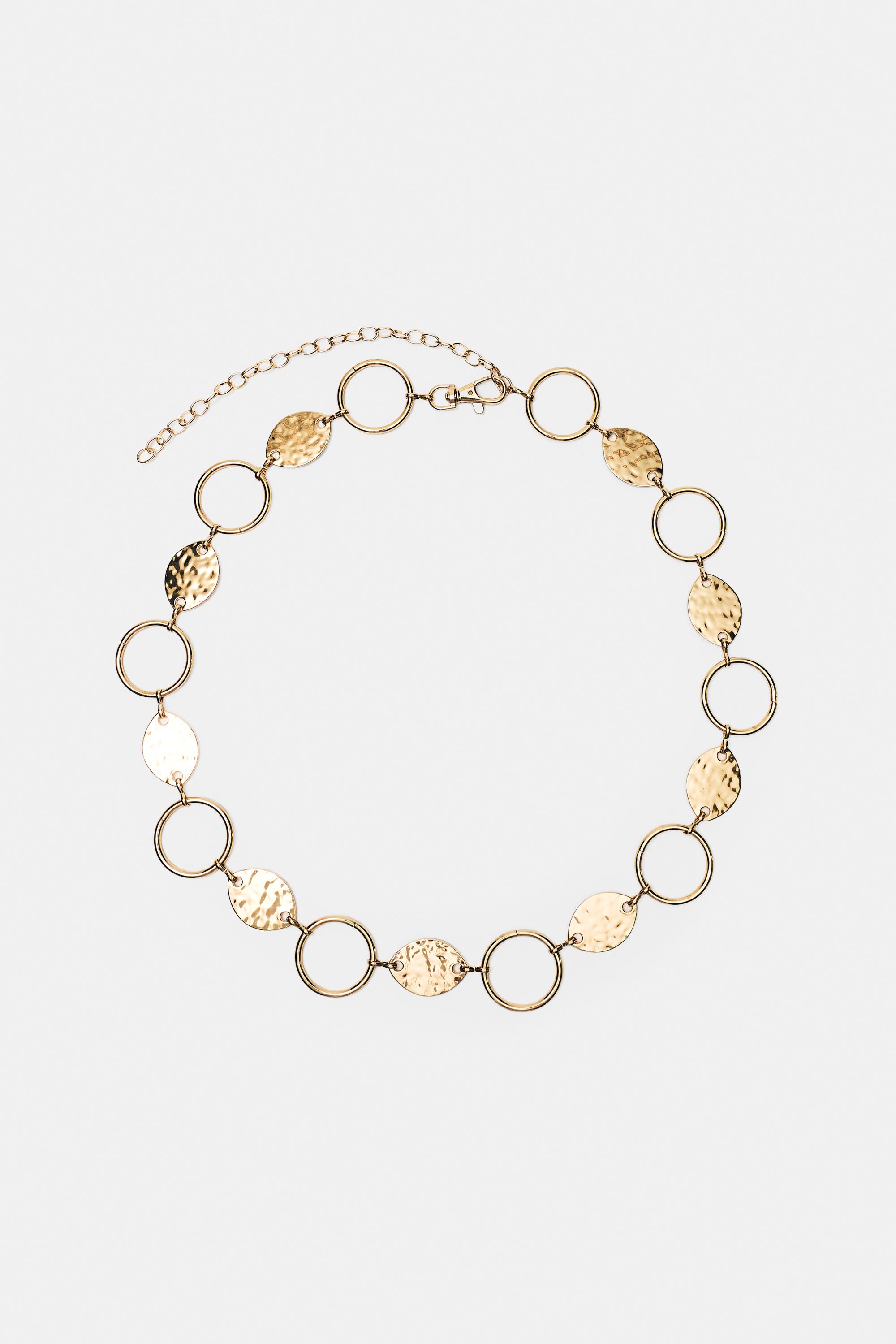 Metallic circles belt — Gold