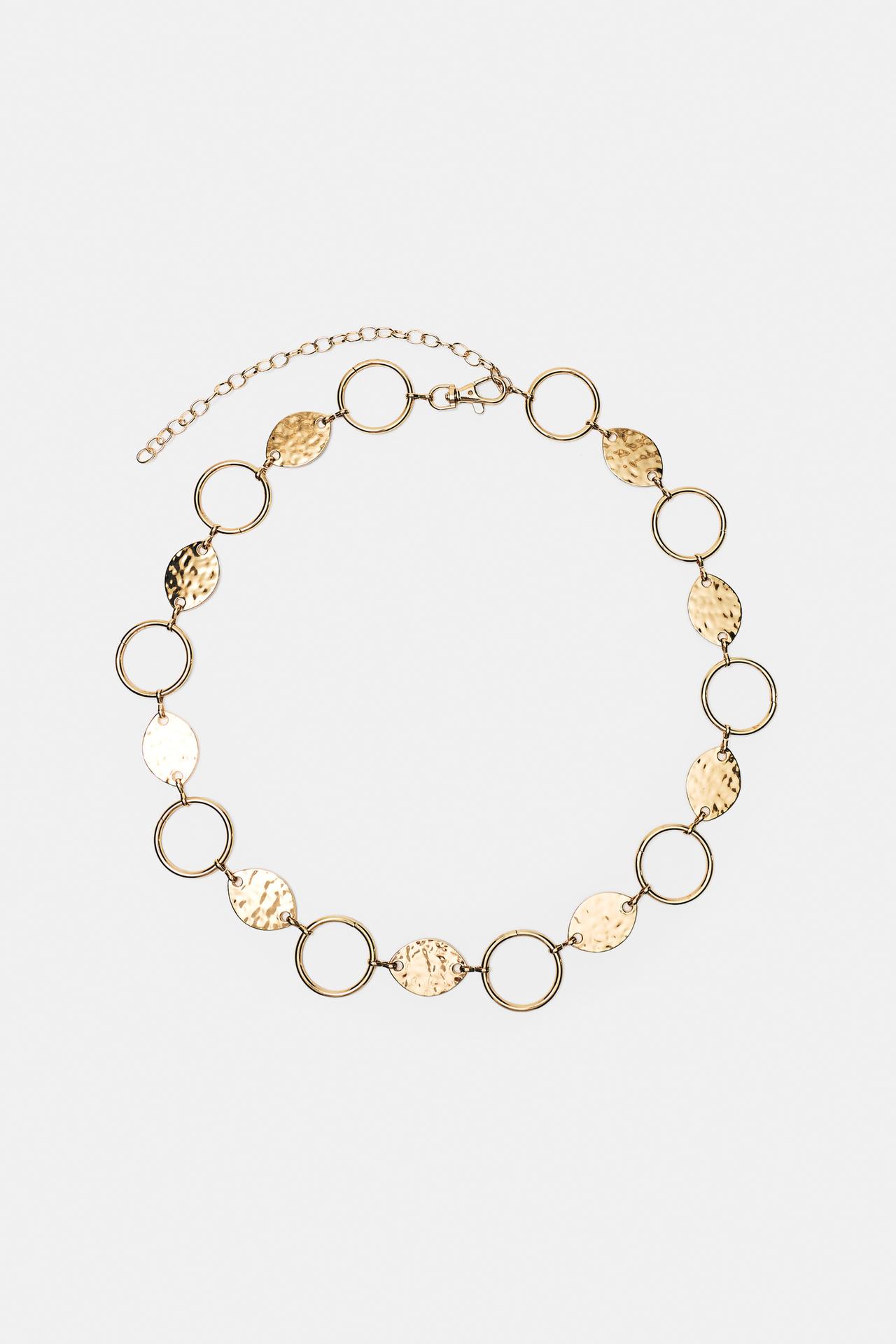 Metallic circles belt — Gold