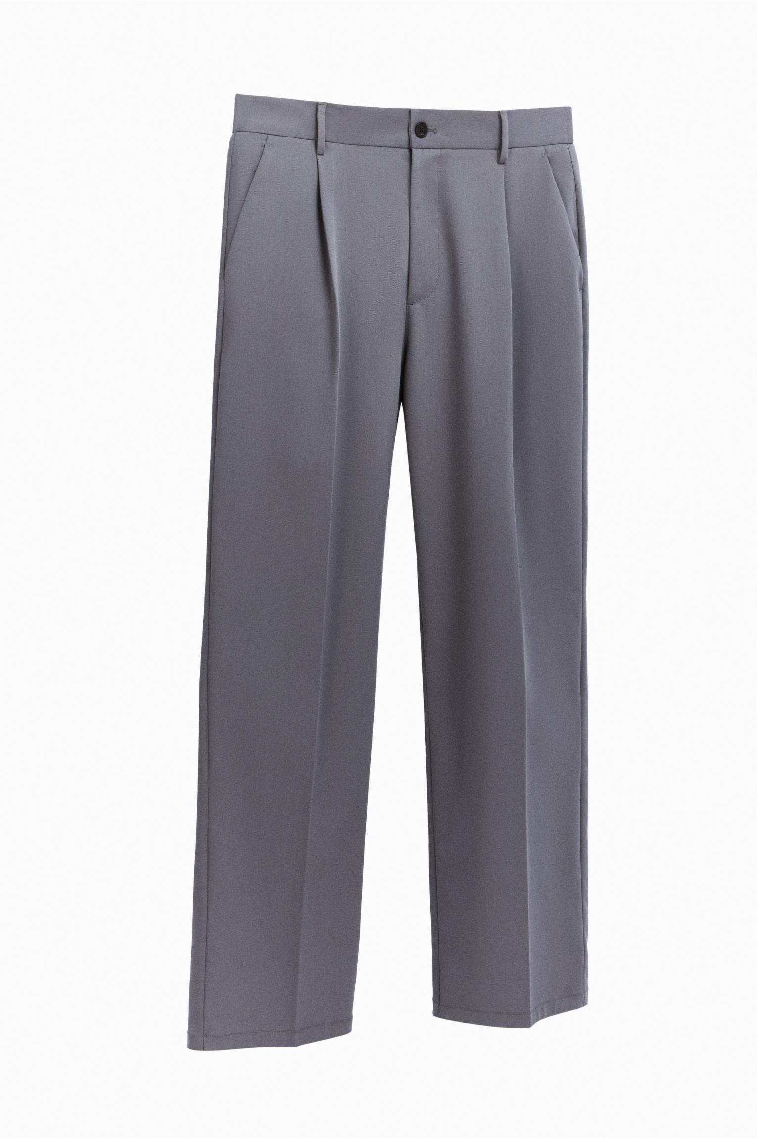 Wide-leg tailored trousers — Grey