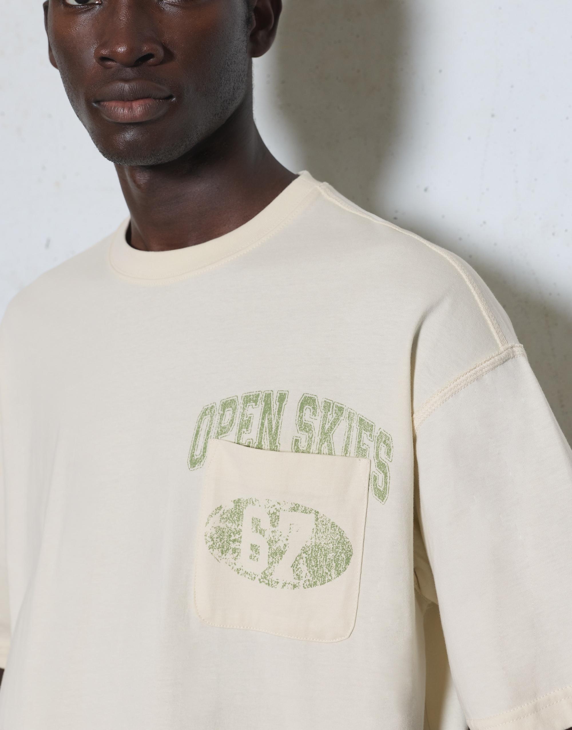 Relaxed fit graphic pocket T-shirt — Off white