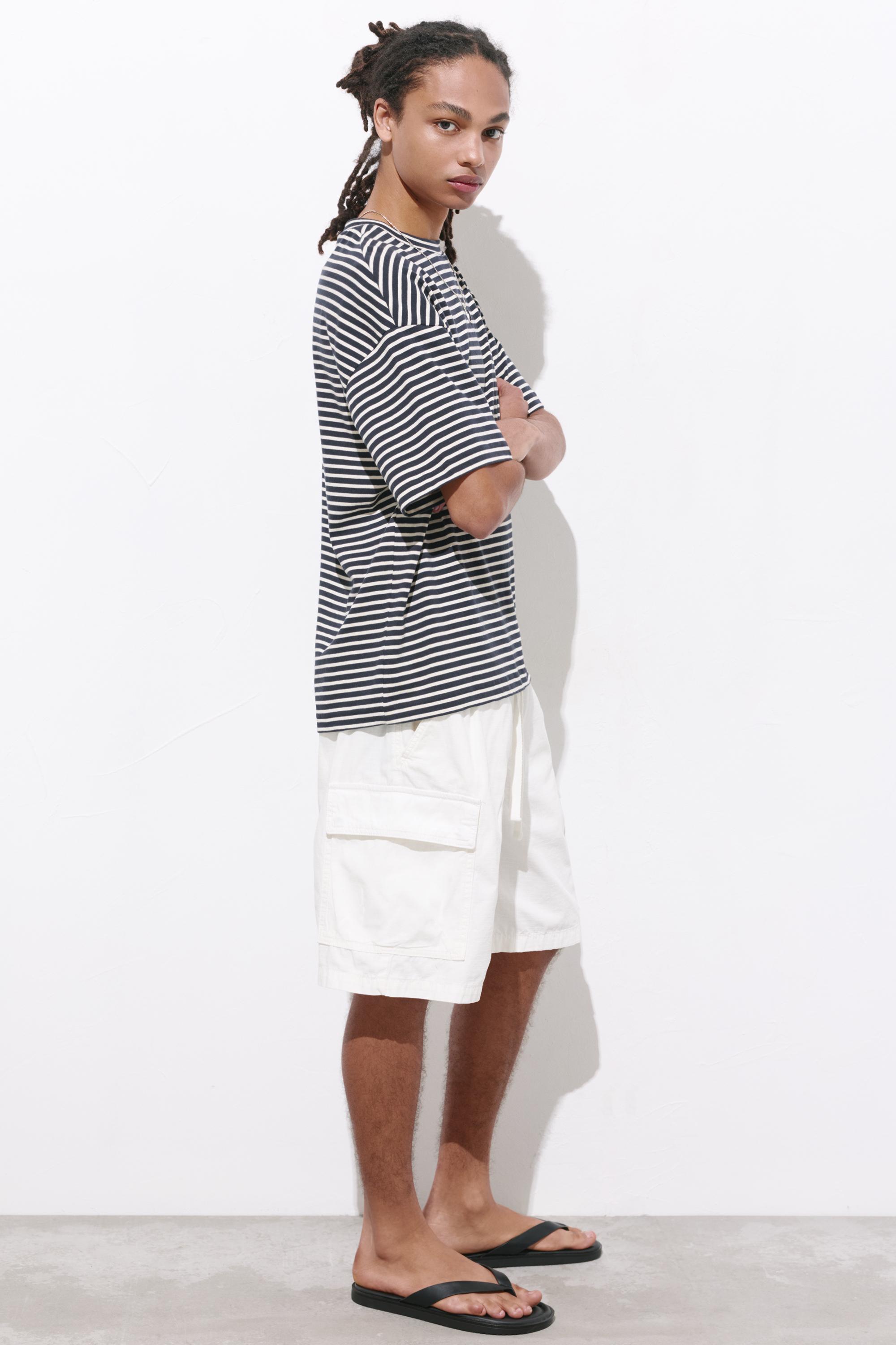 Ripstop cargo Bermuda shorts — Off white