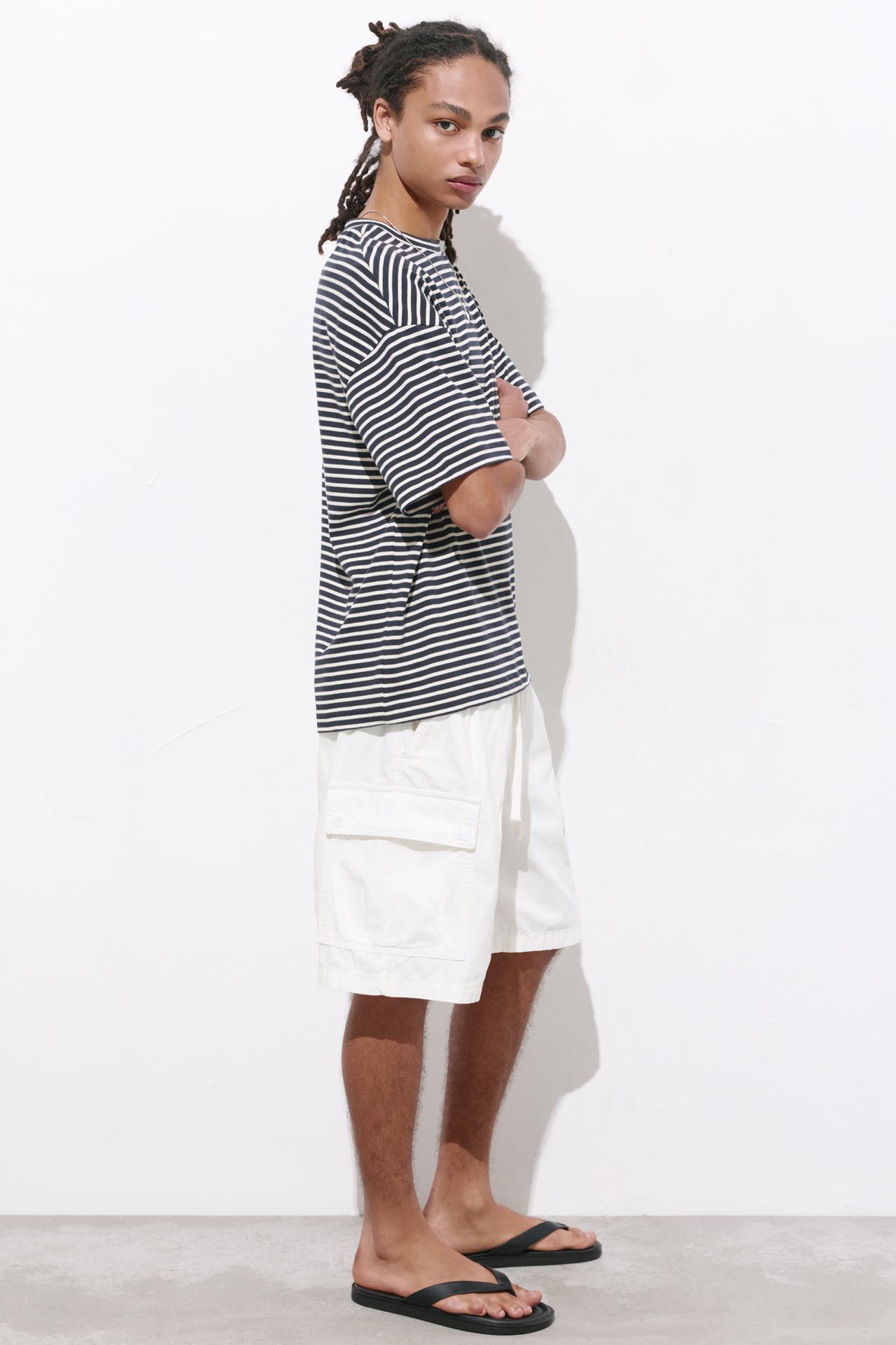 Ripstop cargo Bermuda shorts — Off white