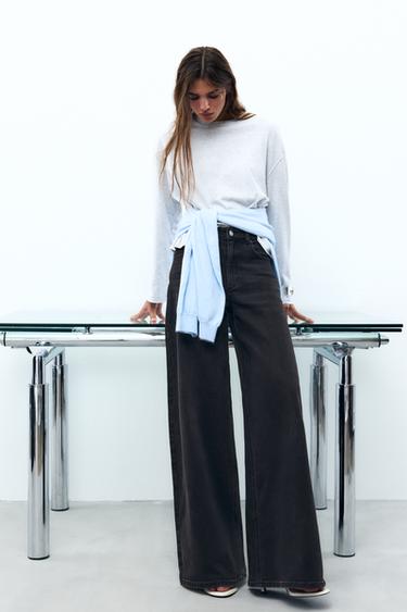 Super wide-leg comfort jeans — Black 1