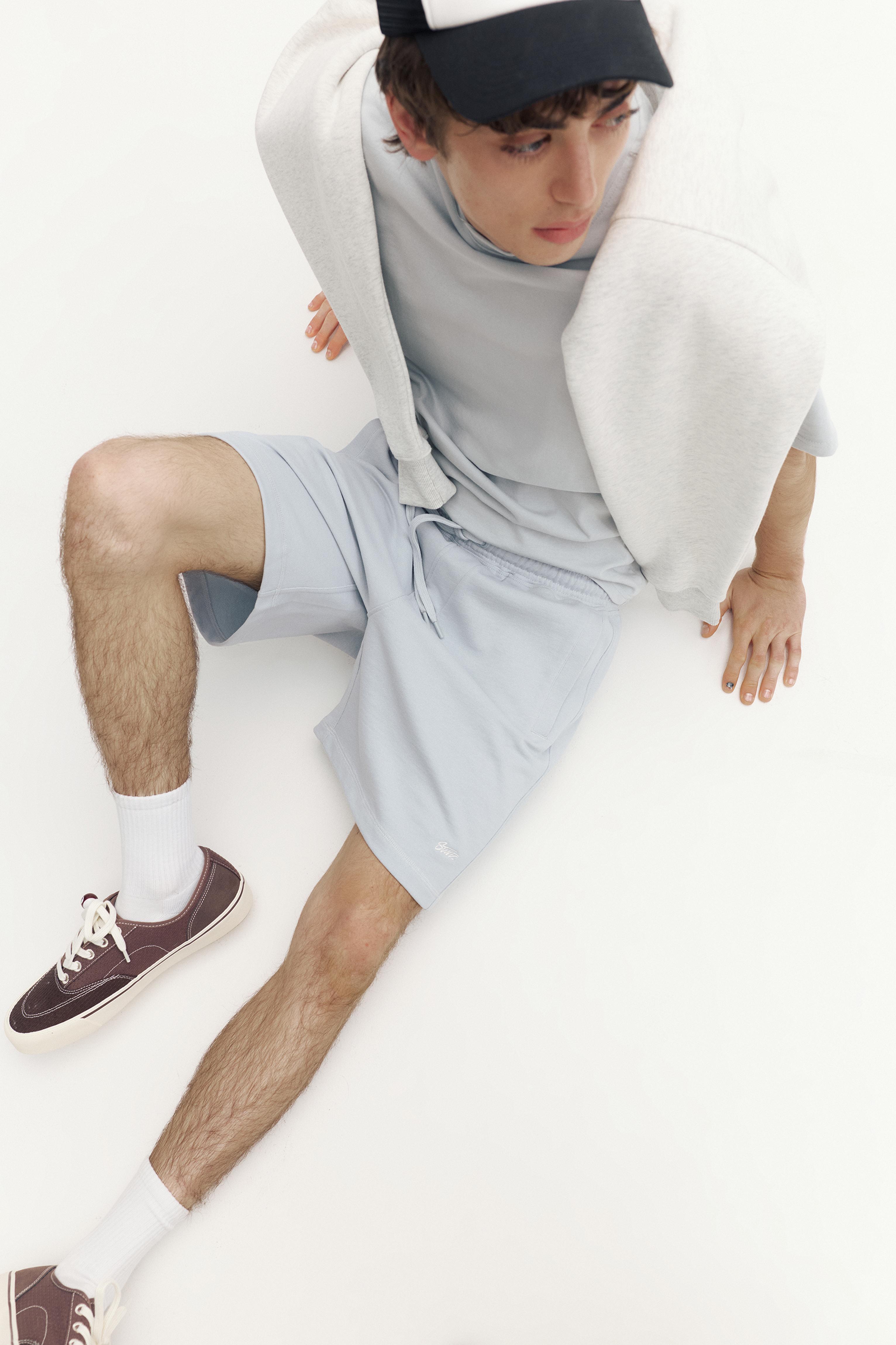 Logolu jogger bermuda şort - Görsel 141