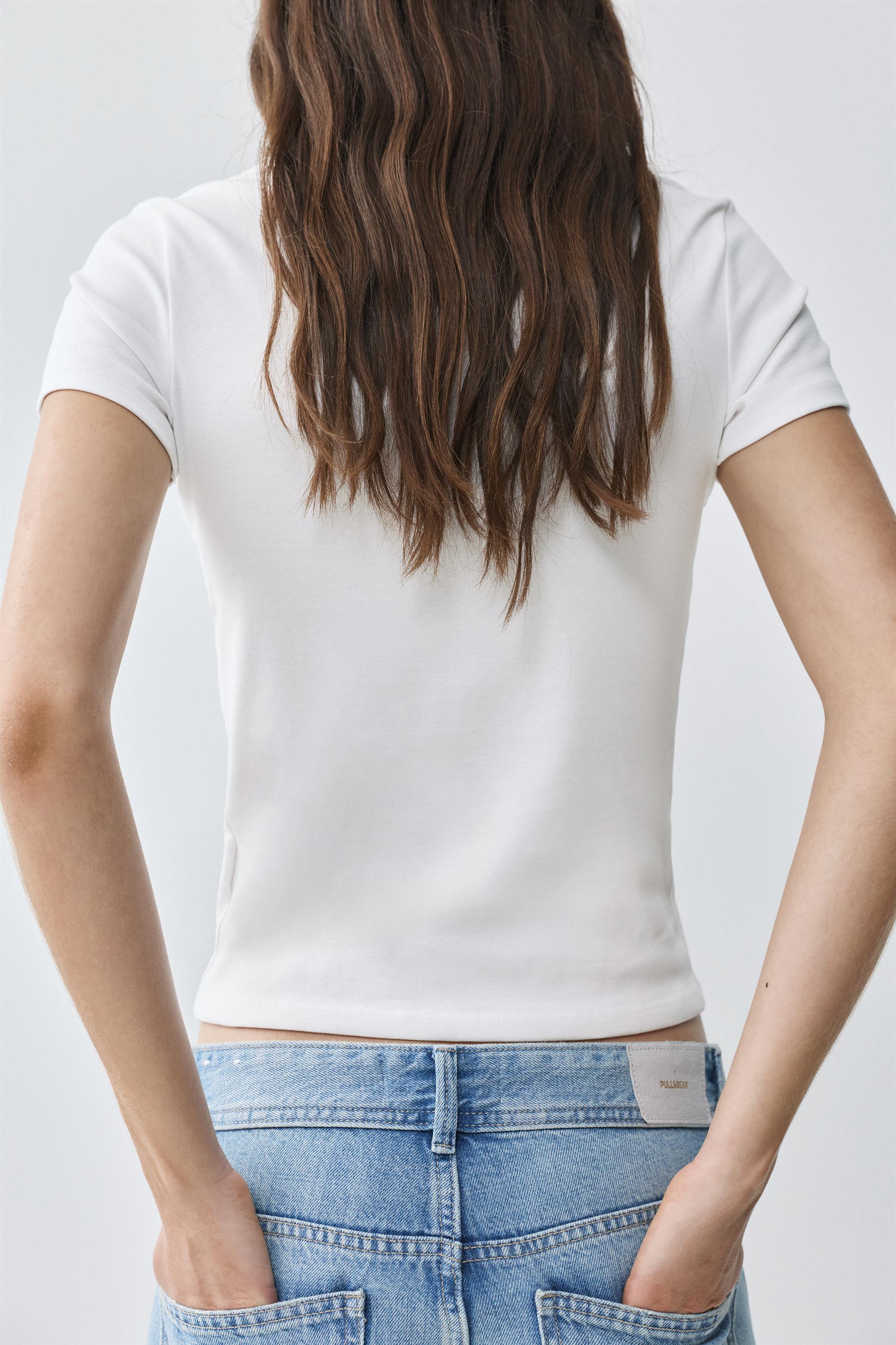 Fitted short sleeve T-shirt — White