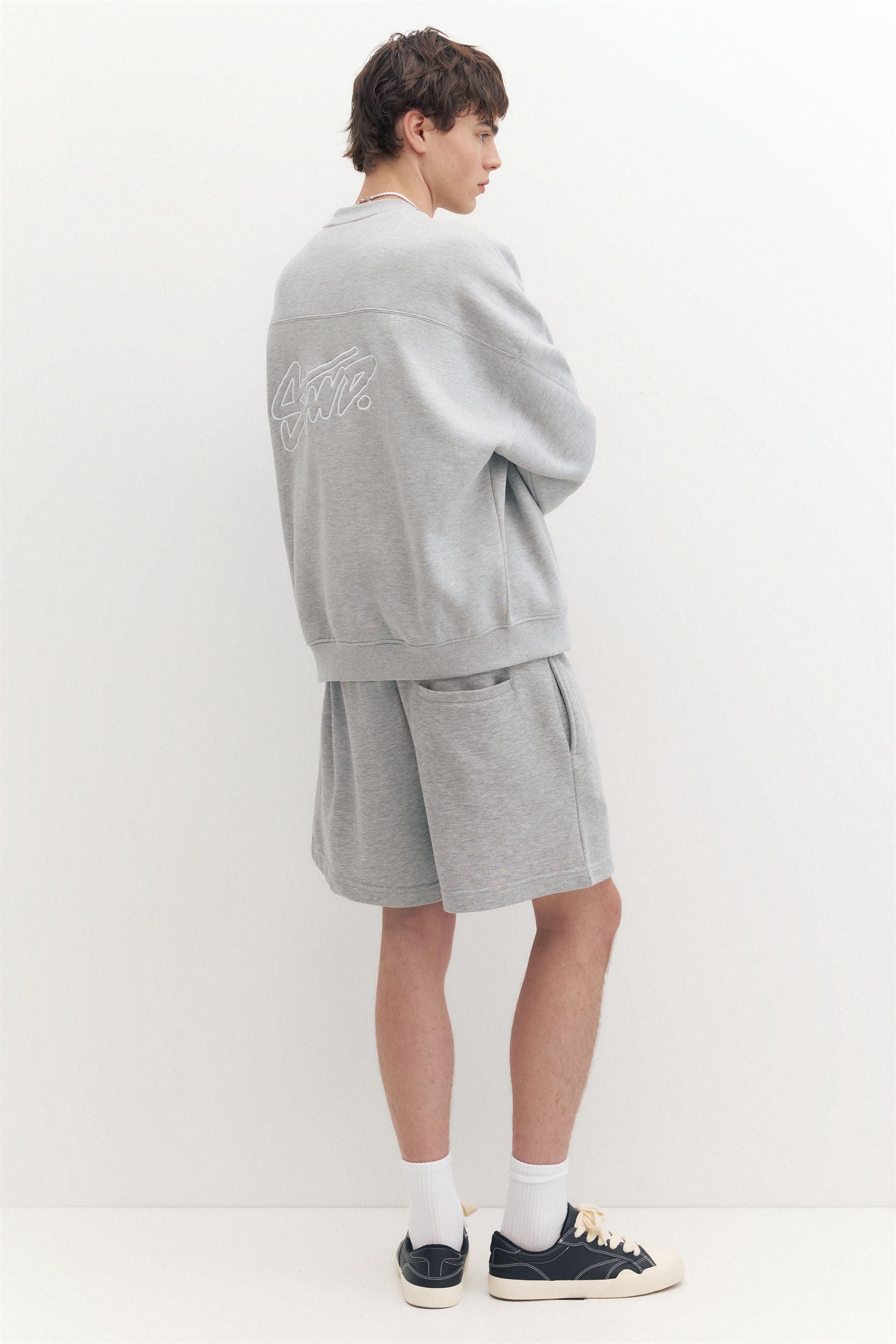 STWD jogger Bermuda shorts — Grey marl