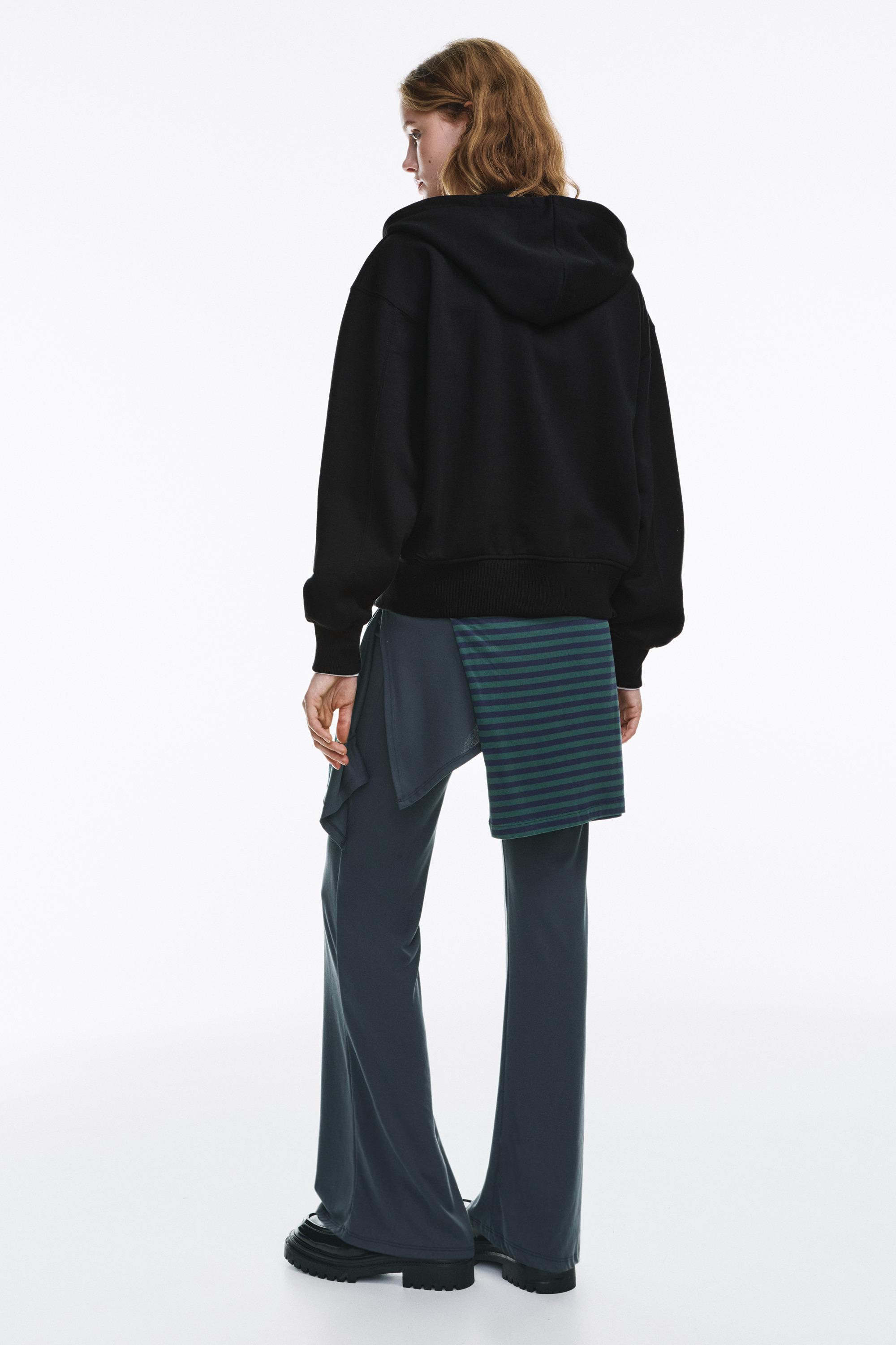Hoodie with zipper — Black