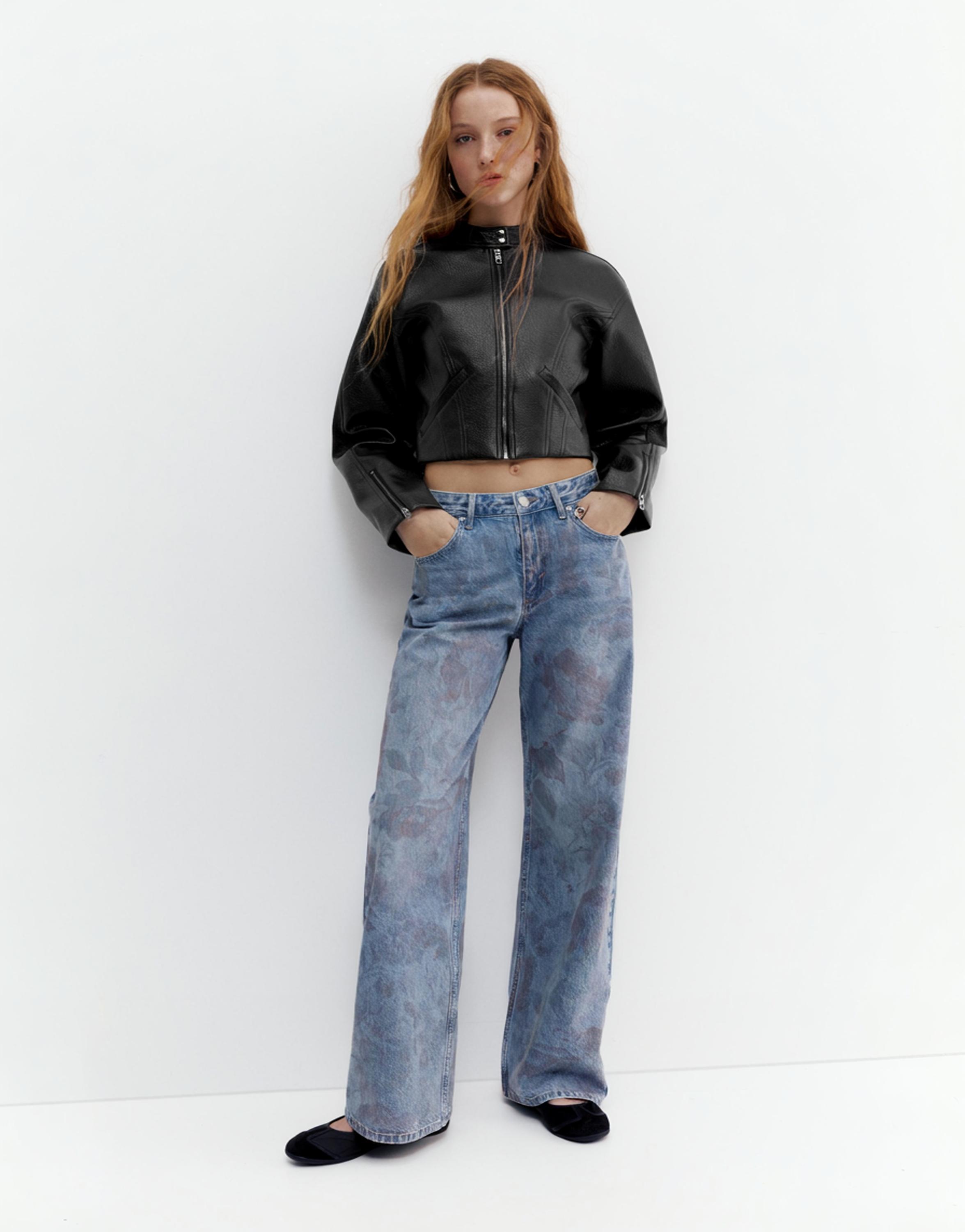 Suni deri biker ceket - Görsel 19