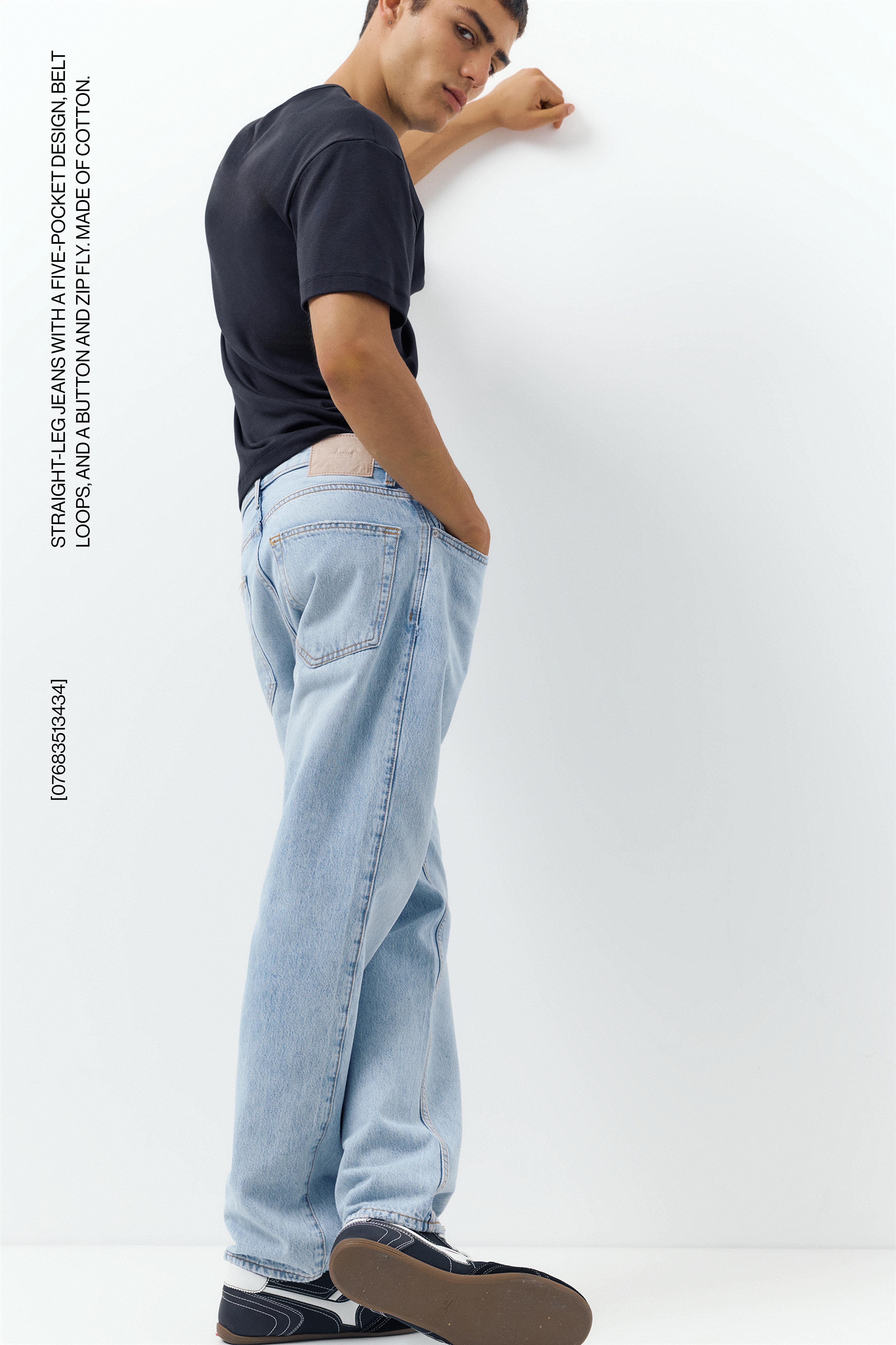 Straight-leg jeans — Pale indigo