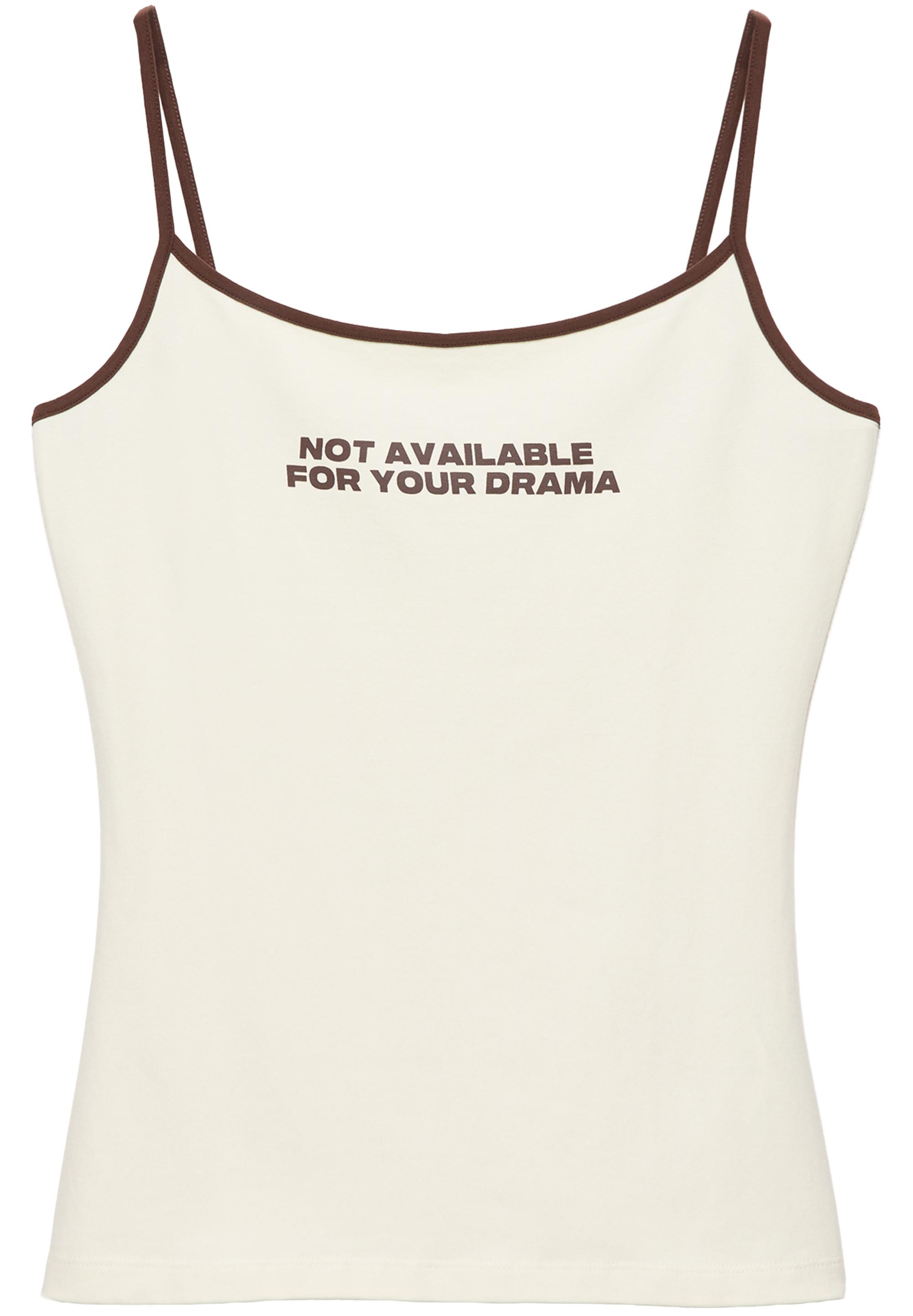 Strappy top with text — Vanilla