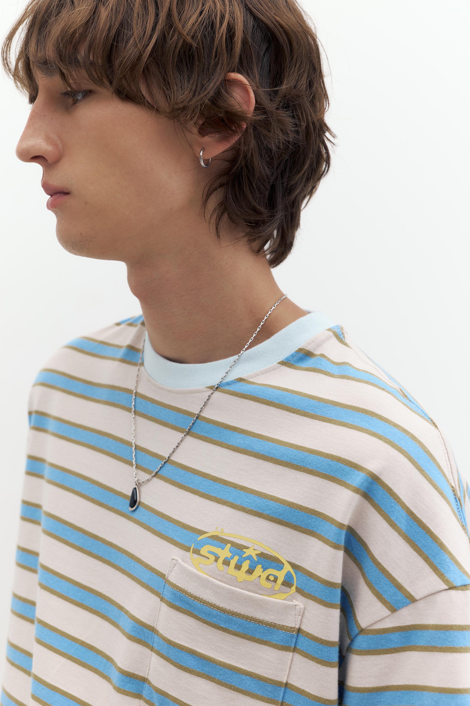 Striped STWD T-shirt — White