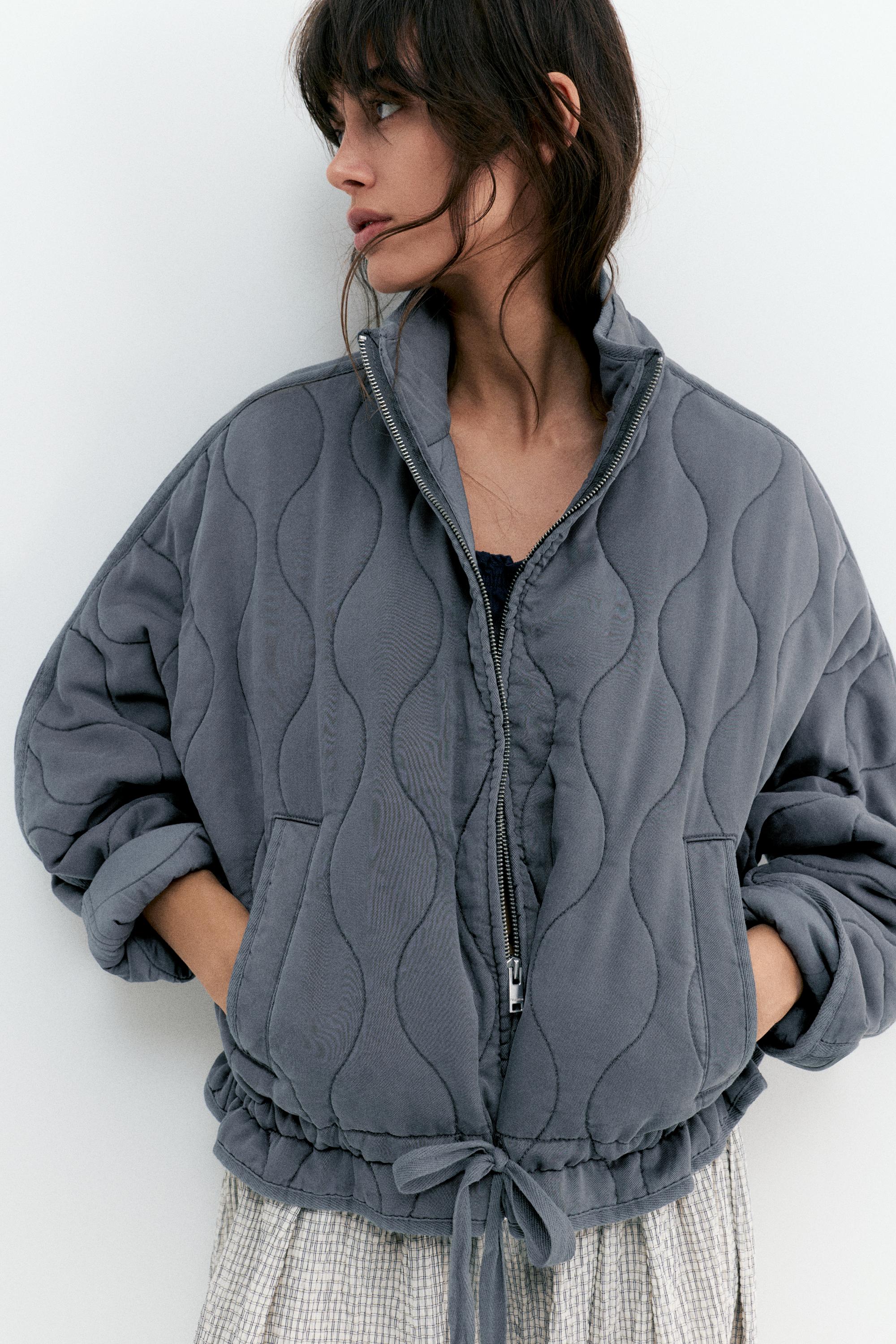 Dik yaka şişme mont - Görsel 8