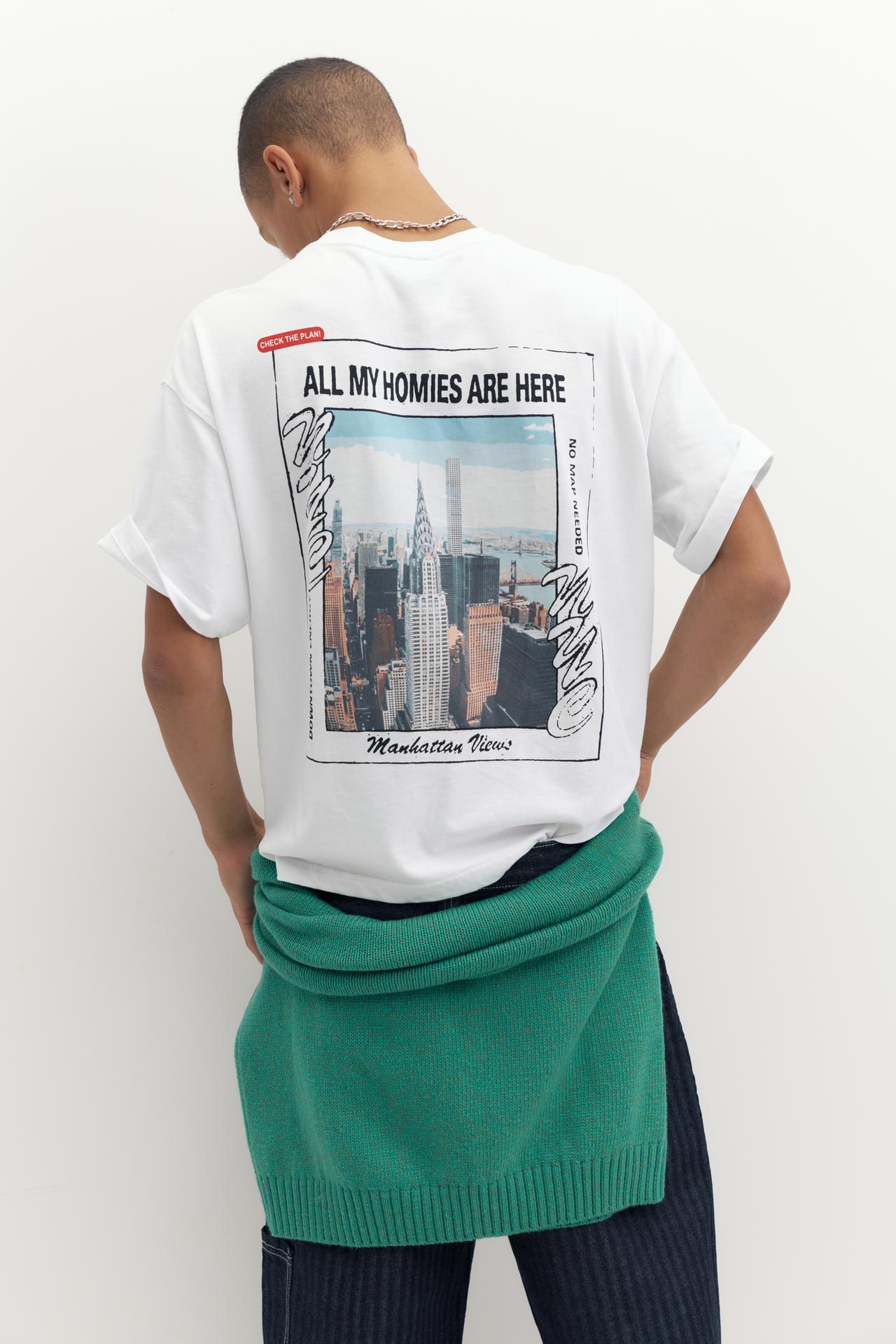 STWD T-shirt with an NYC graphic — White