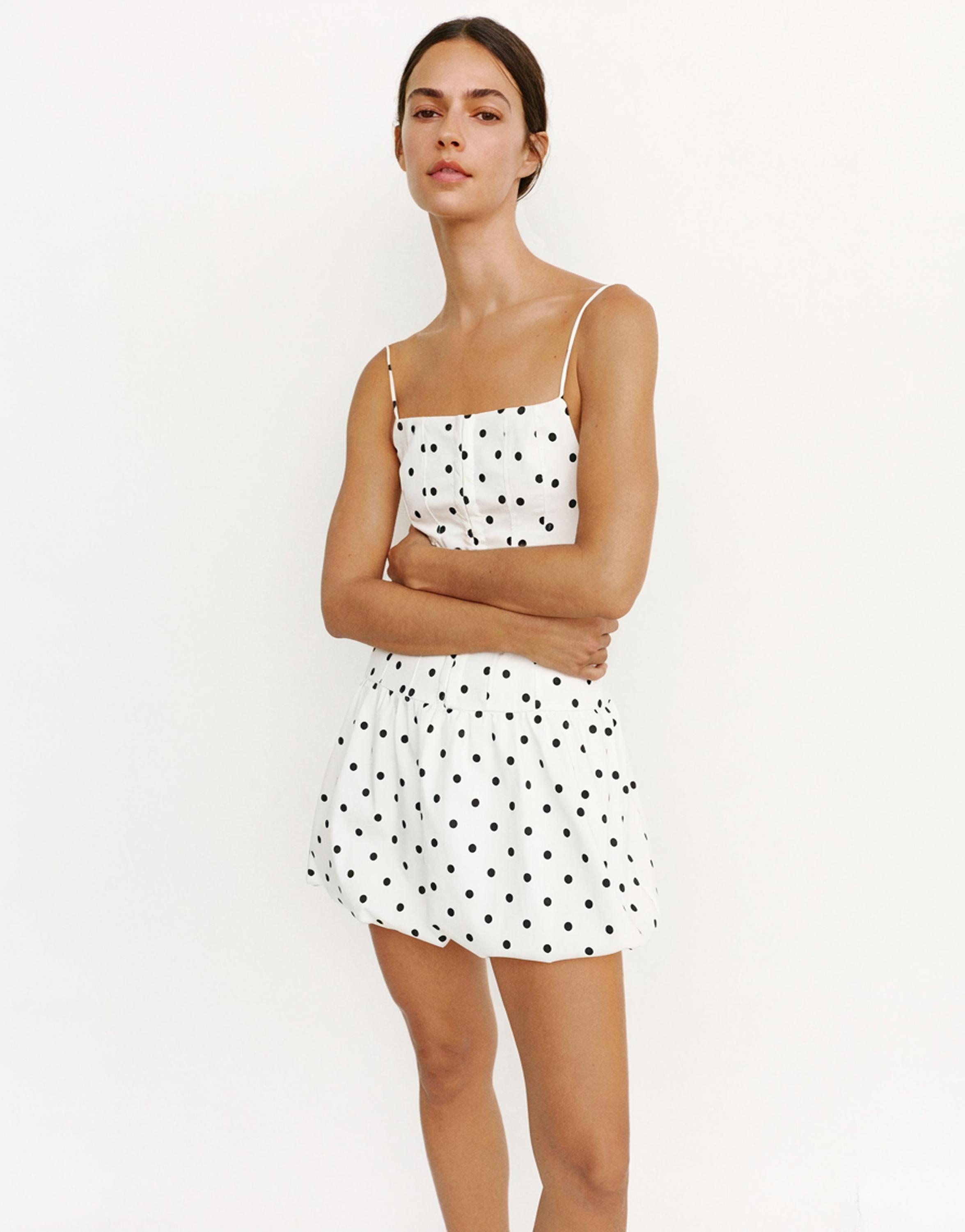 Short corsetry-inspired strappy dress — Print 1
