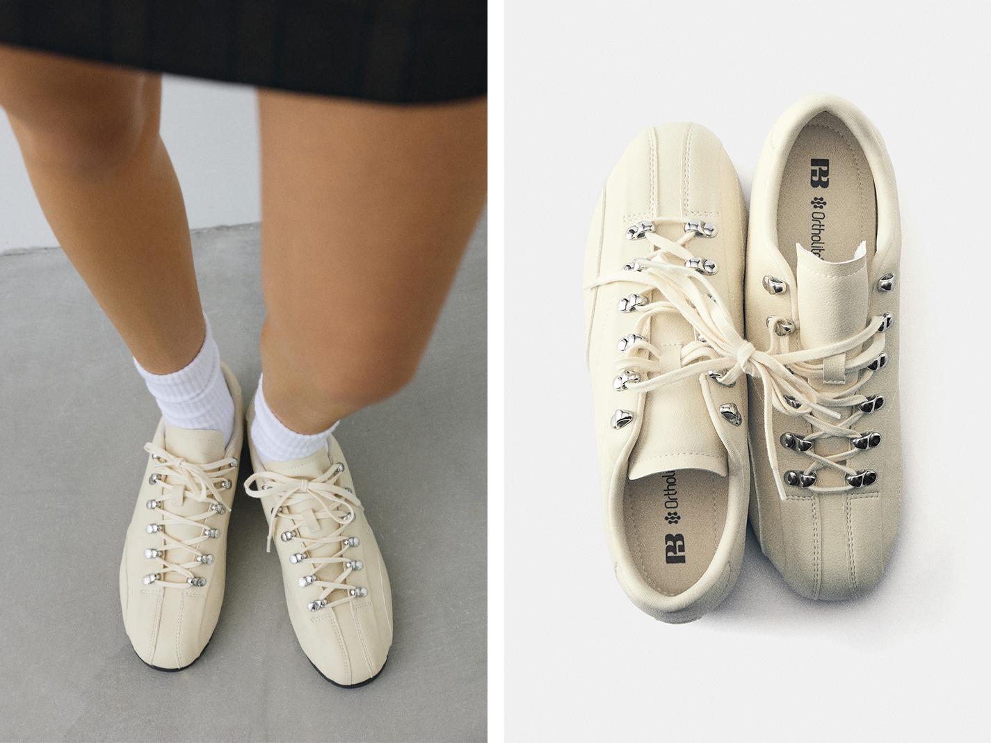 Bowling trainers — Ecru