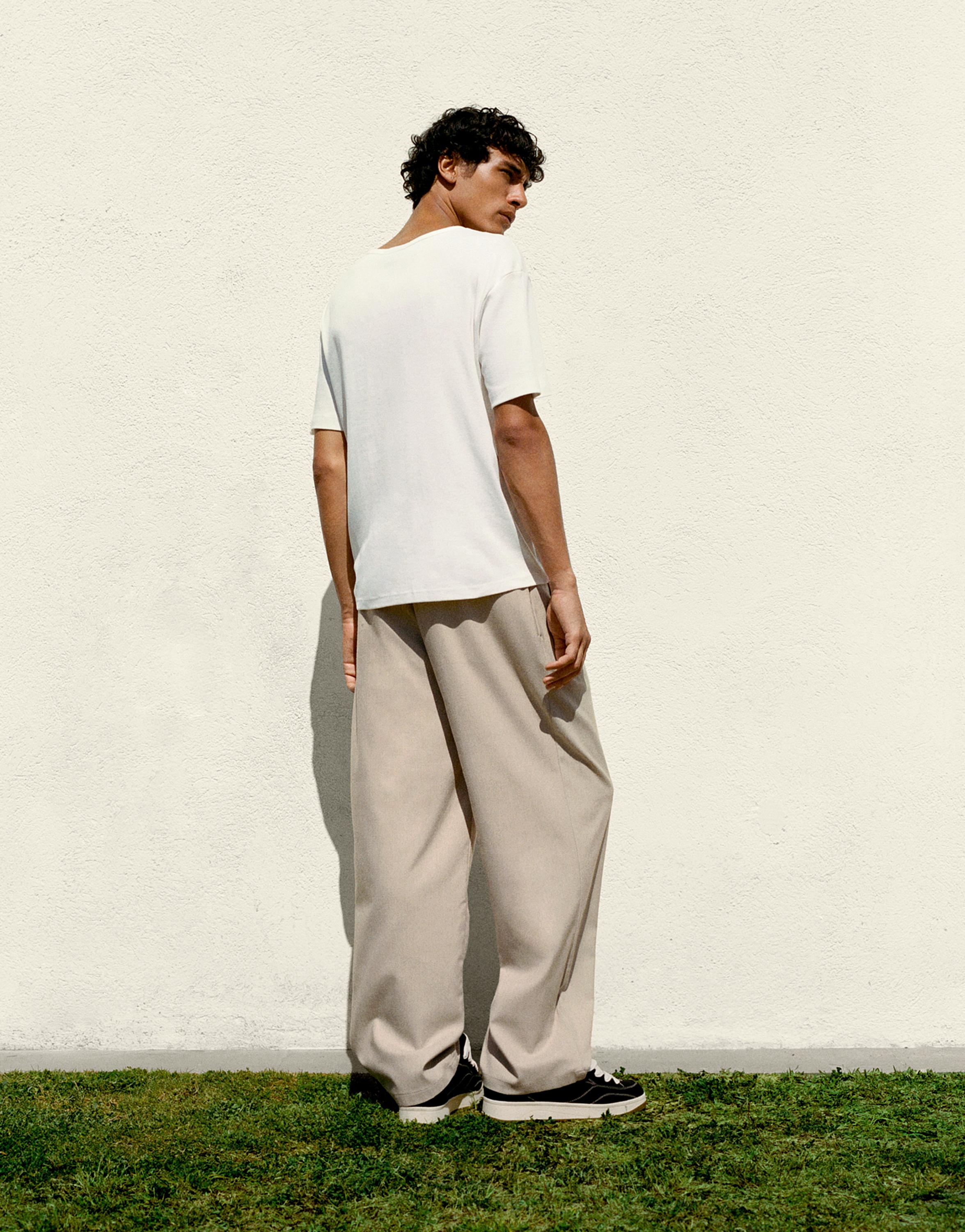 Basic Henley T-shirt — White