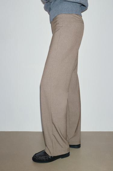 Slim fit straight smart trousers — Mole brown 4