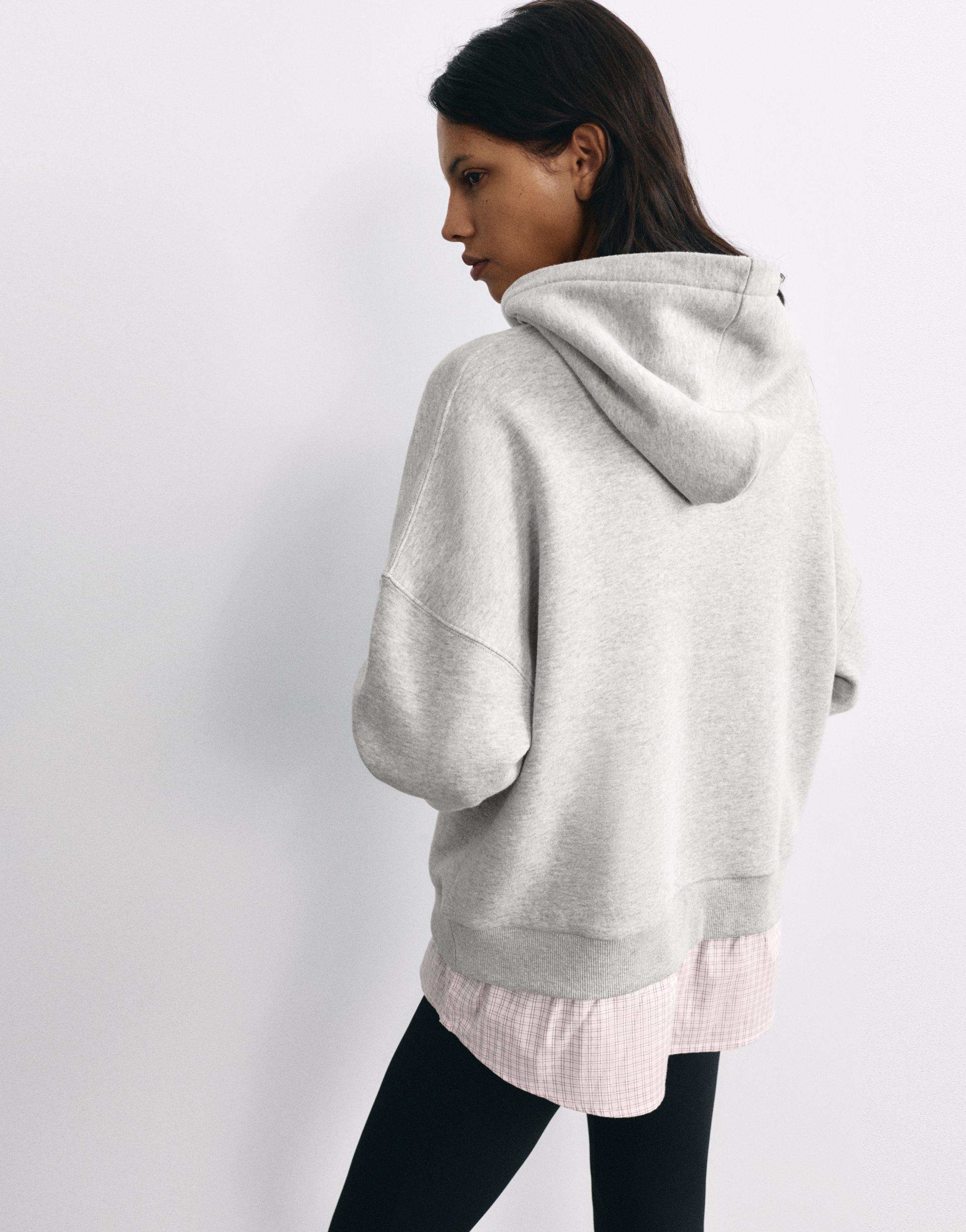 Pull&Bear Kapüşonlu kombin sweatshirt görsel 8