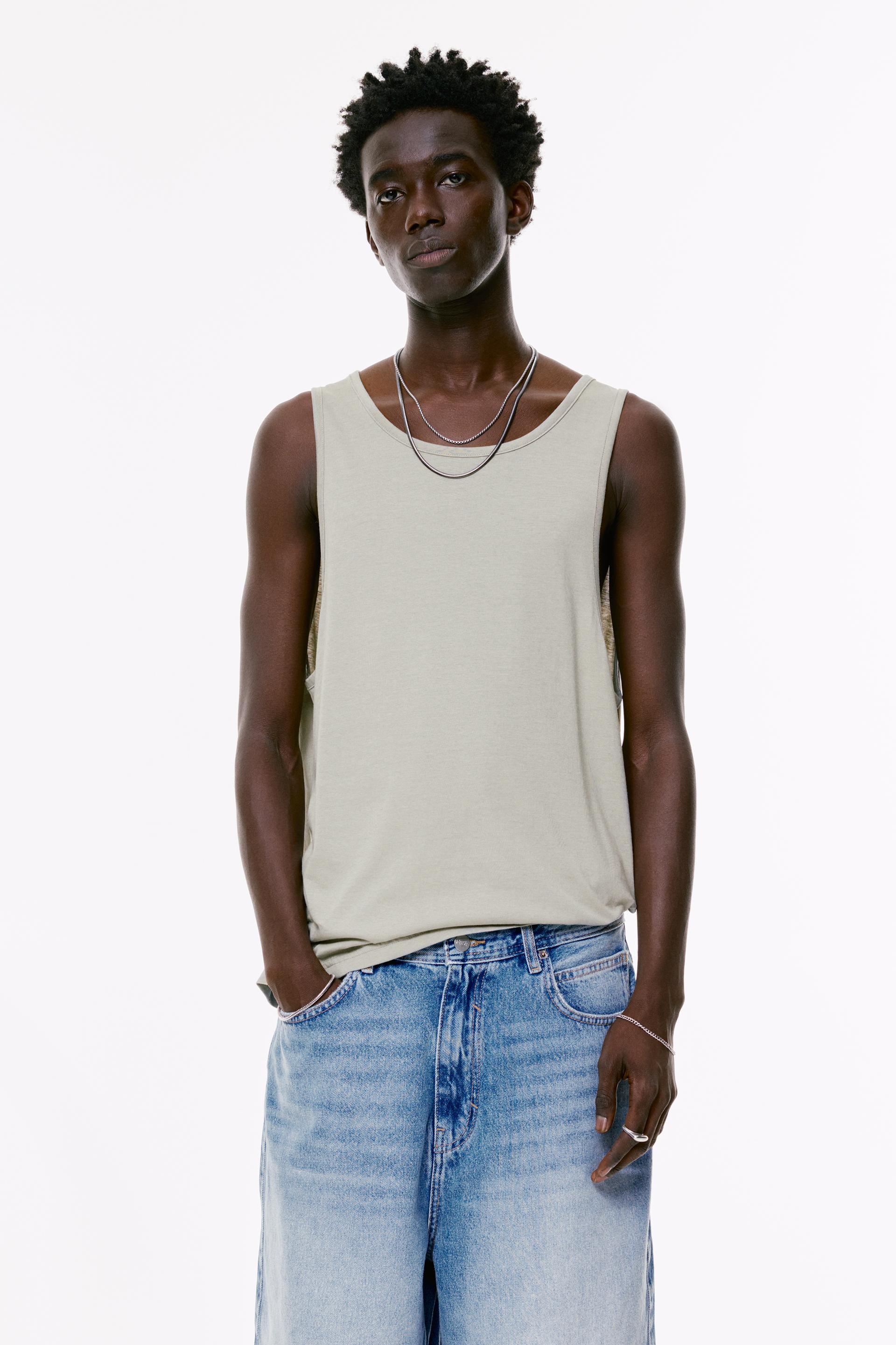 Tirantes Basica Camiseta Hombreras Pull And Bear Chaleco Camiseta