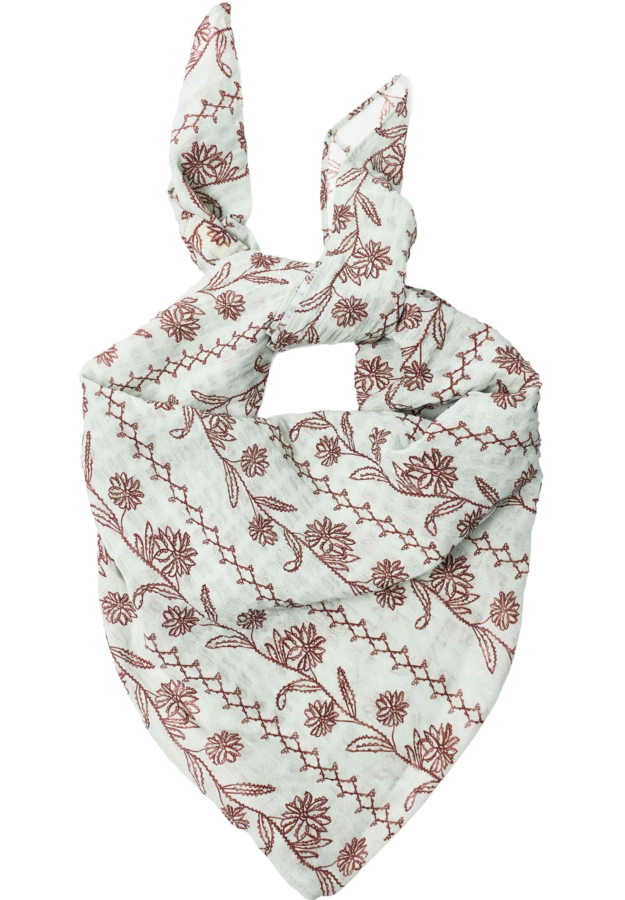 Embroidered scarf — Blue