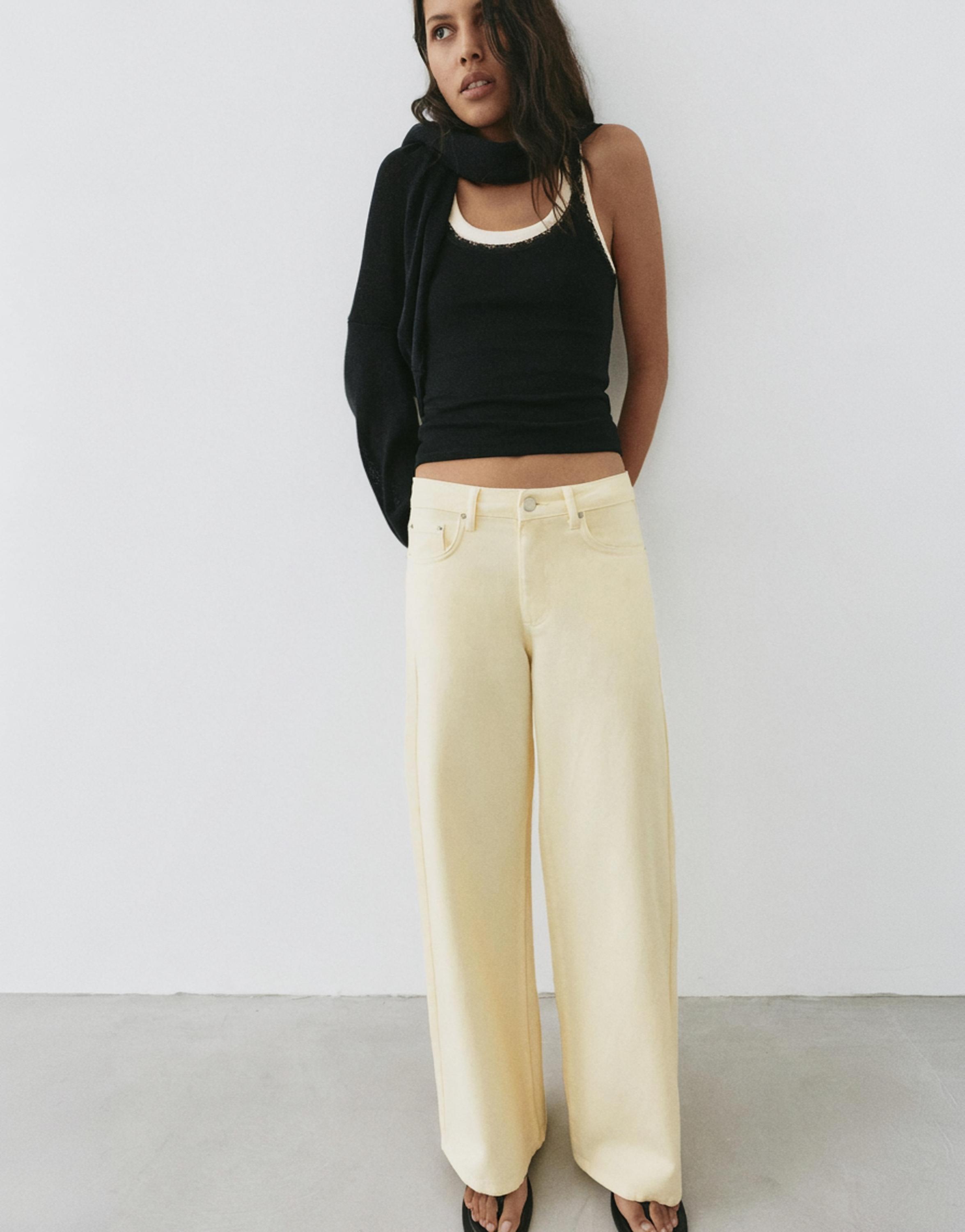 Oversize baggy jeans — Yellow