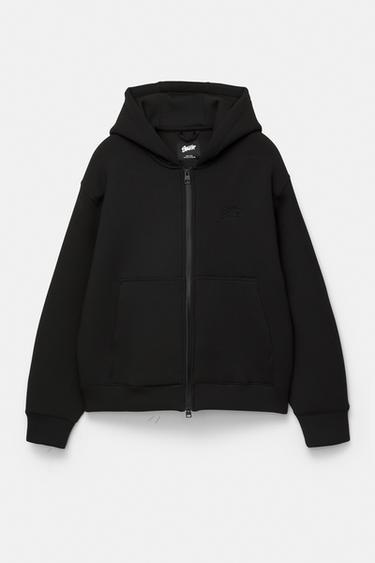 Neoprene-effect hoodie — Black 6