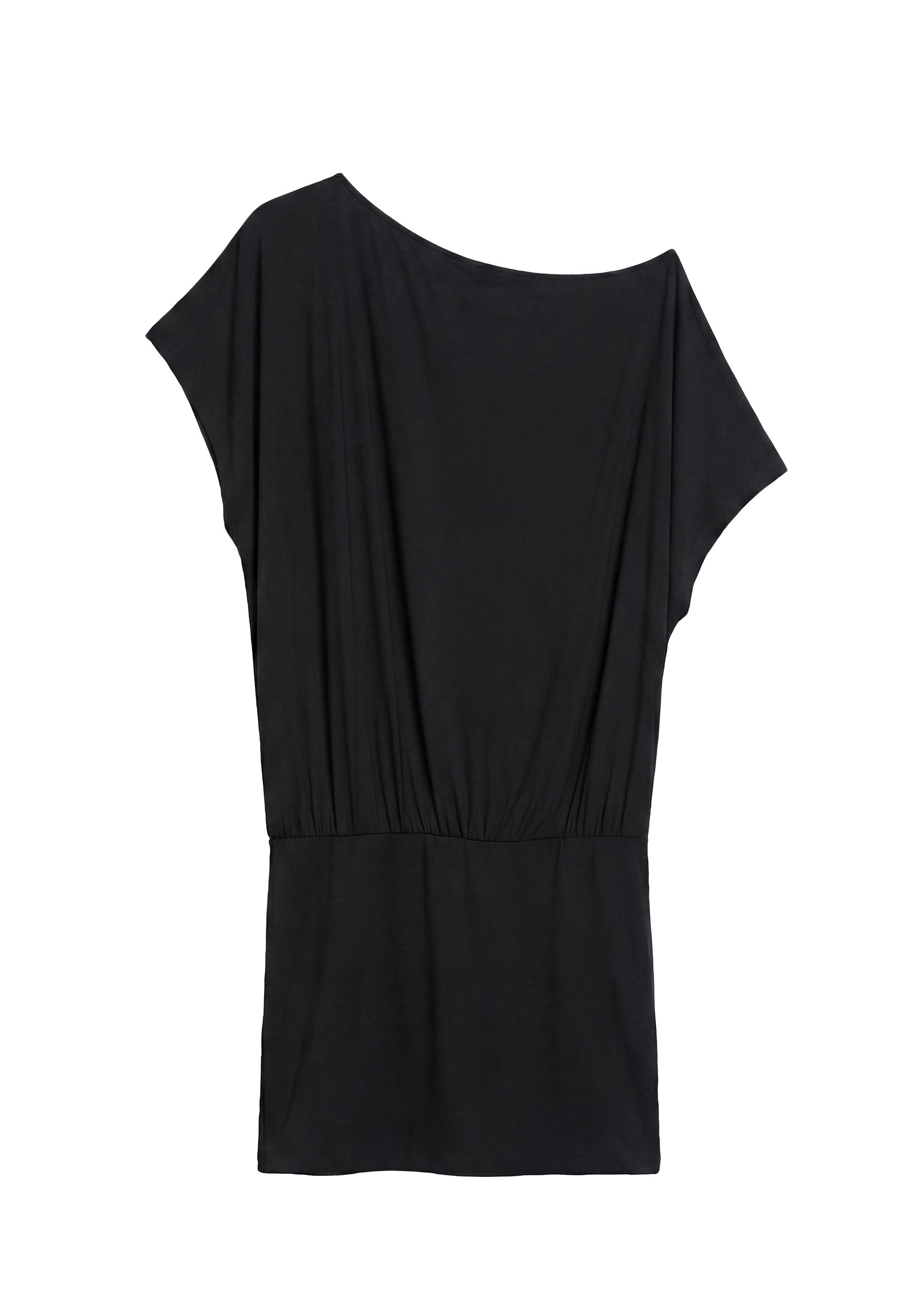 Short asymmetric dress — Black